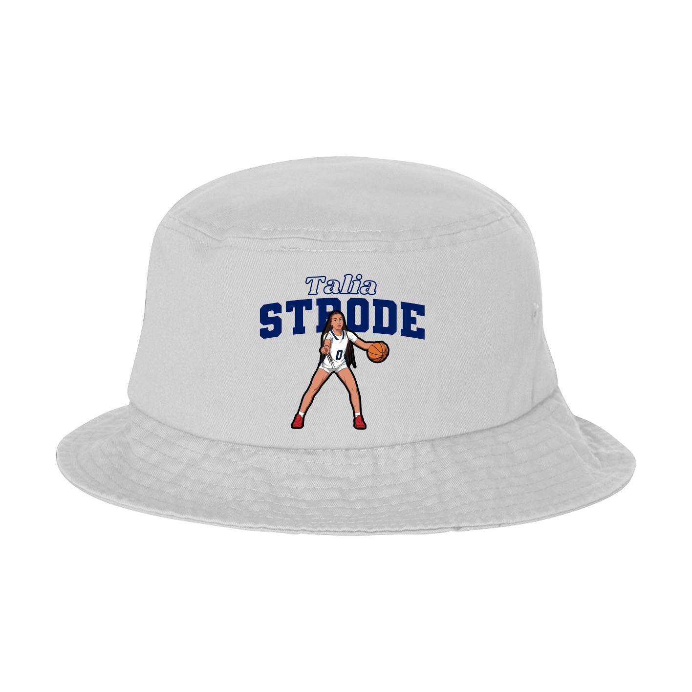Bucket Cap — Name Arch in White