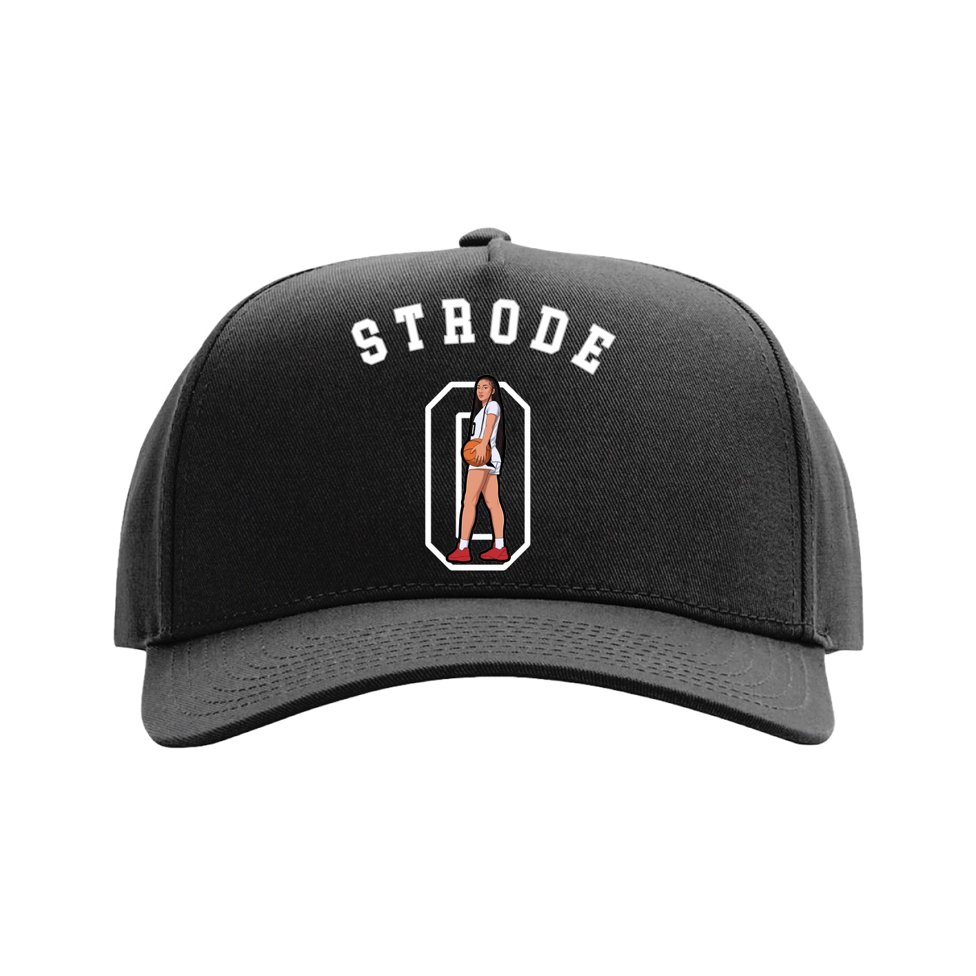 Full Fabric Five-Panel Champ Cap — Shirsey Arch in Black