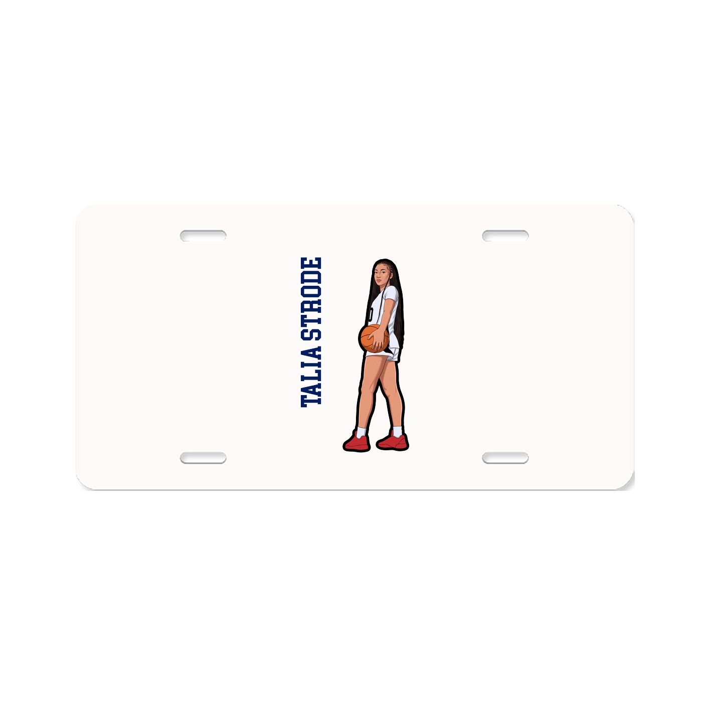 License Plate — Name Vertical in Classic