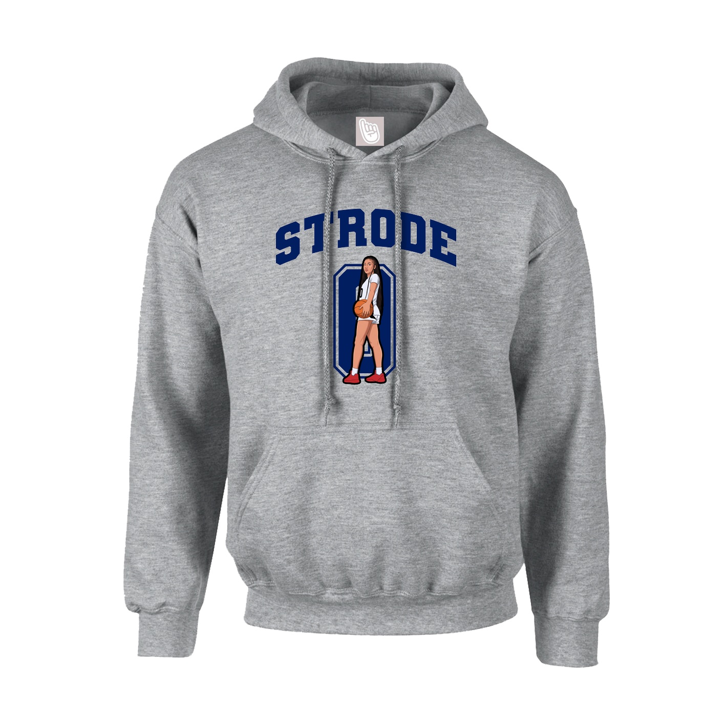 Youth Hoodie — Number in Grey