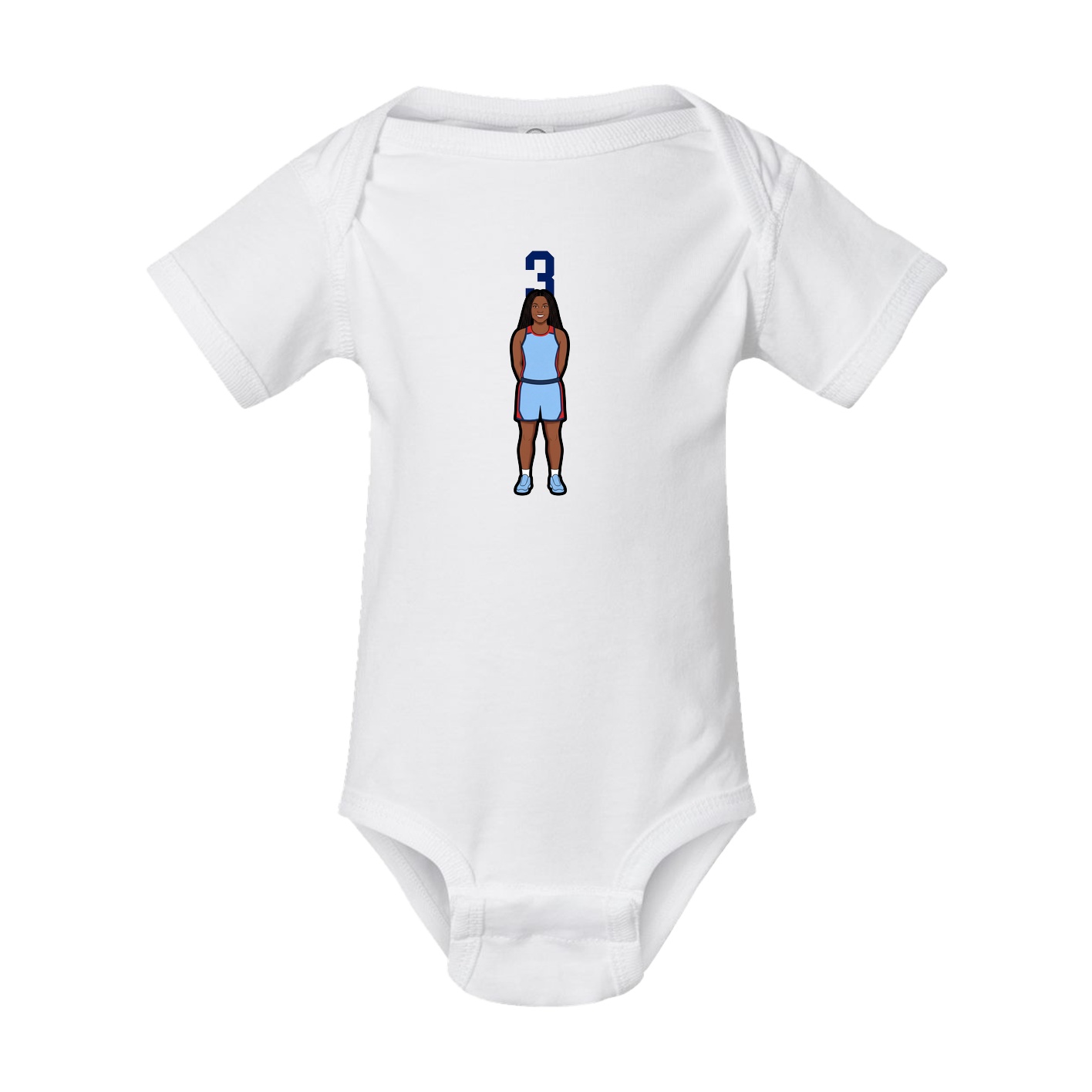 Baby Onesie — Number Top in White