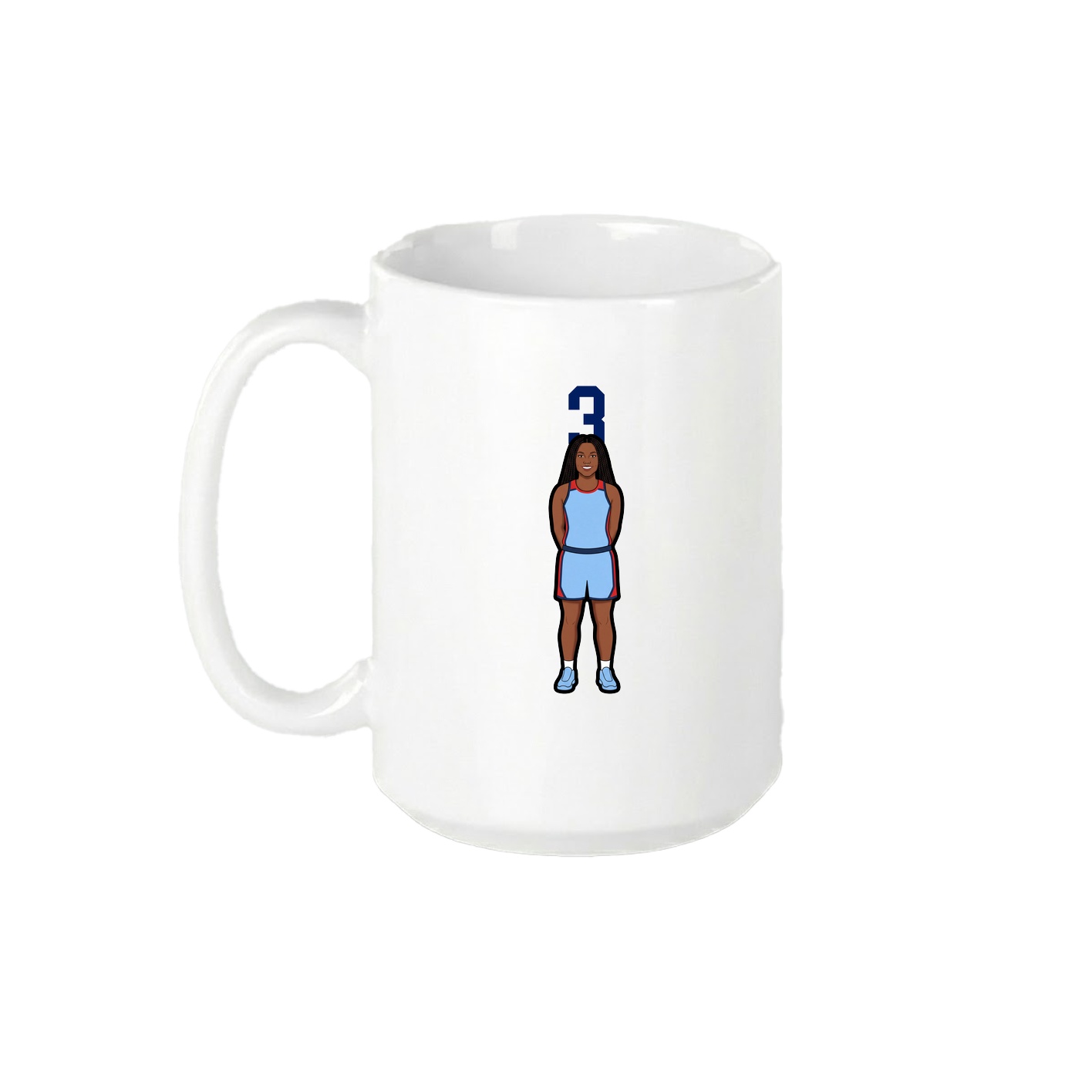 15oz Coffee Mug — Number Top in White