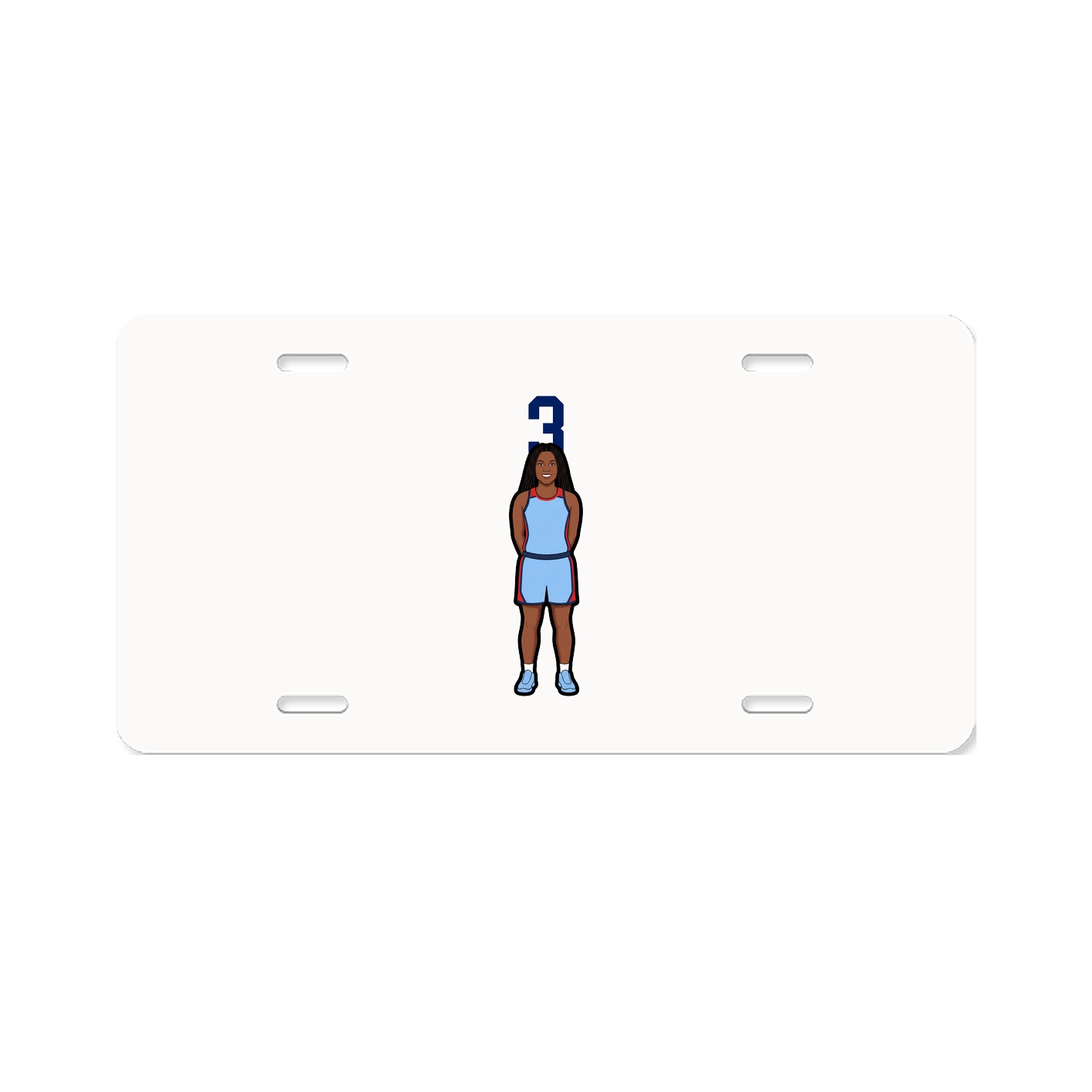 License Plate — Number Top in Classic