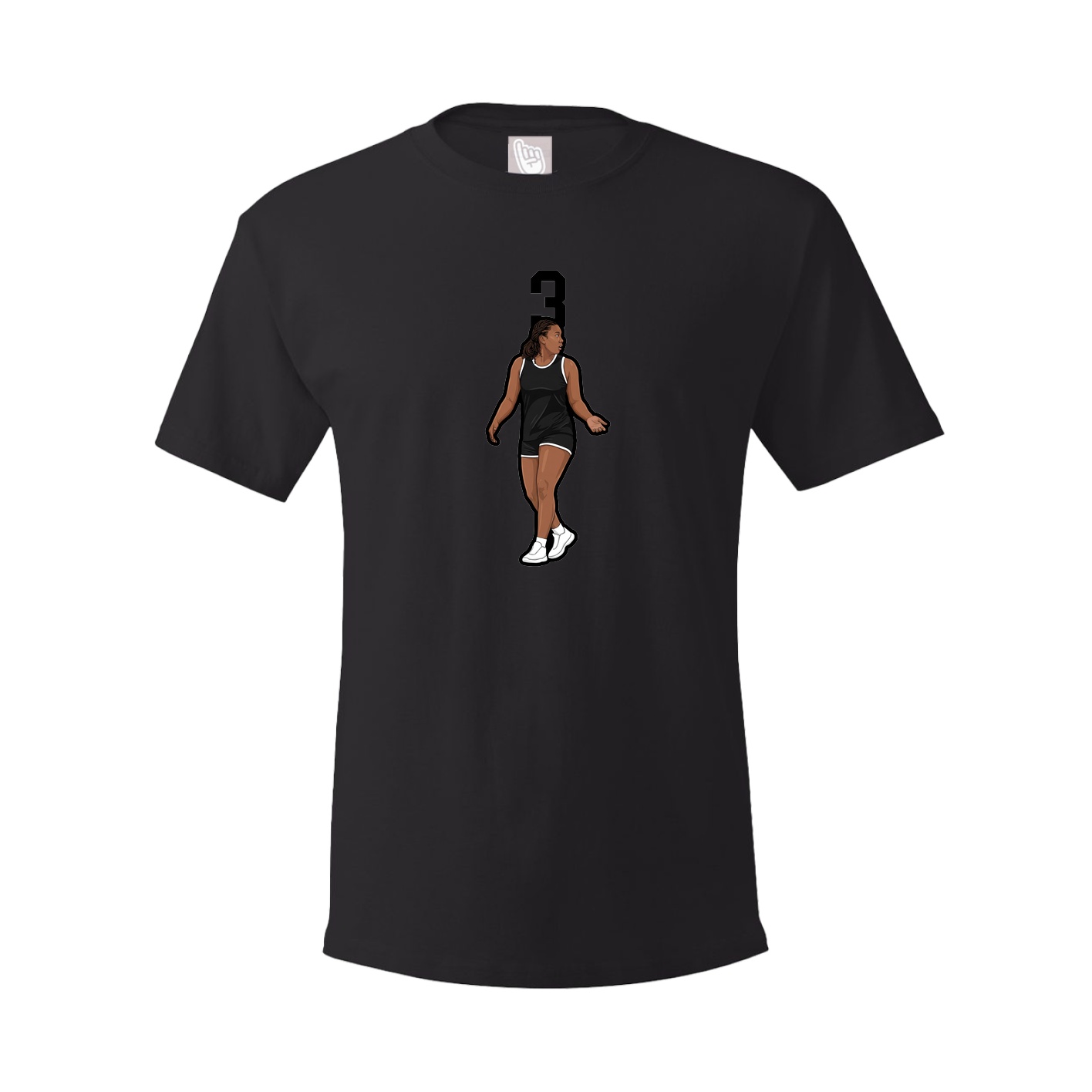 Youth Tee — Number Top in Black
