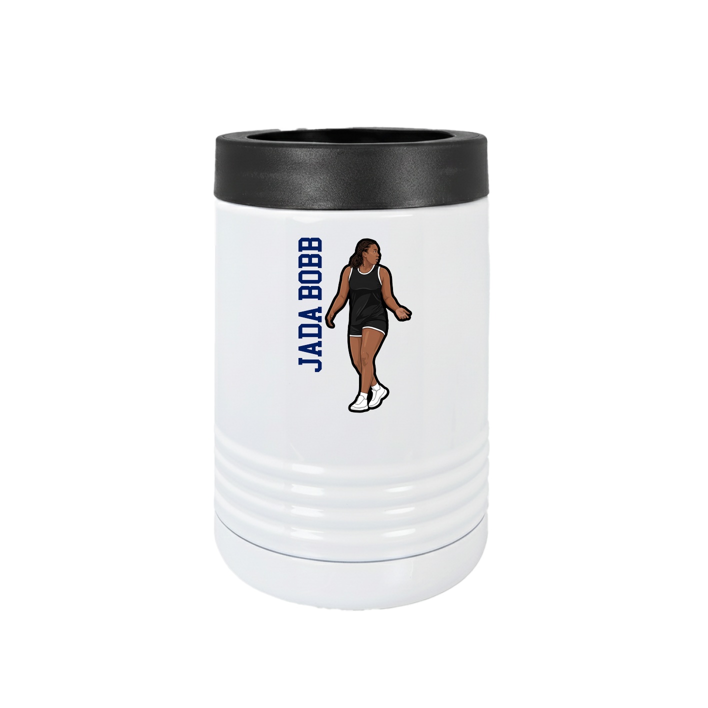 Beverage Holder — Name Vertical in White
