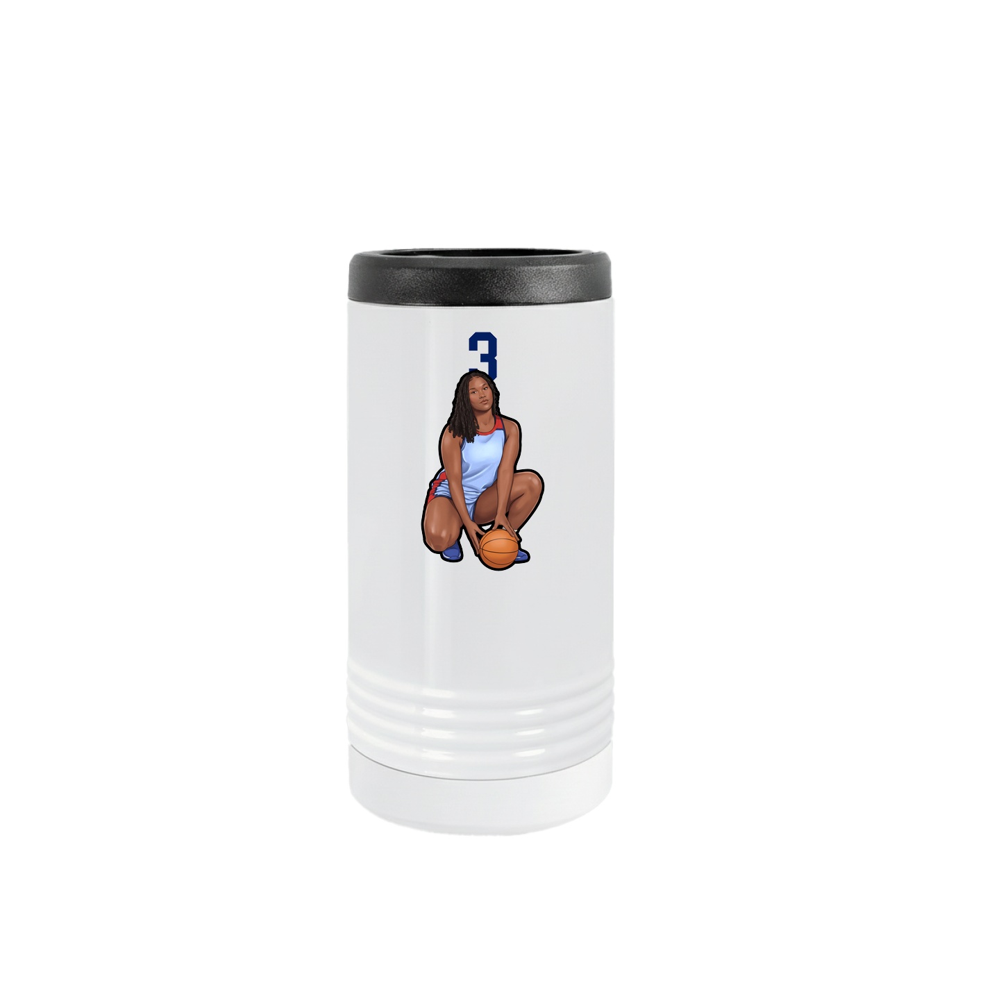 Slim Beverage Holder — Number Top in White