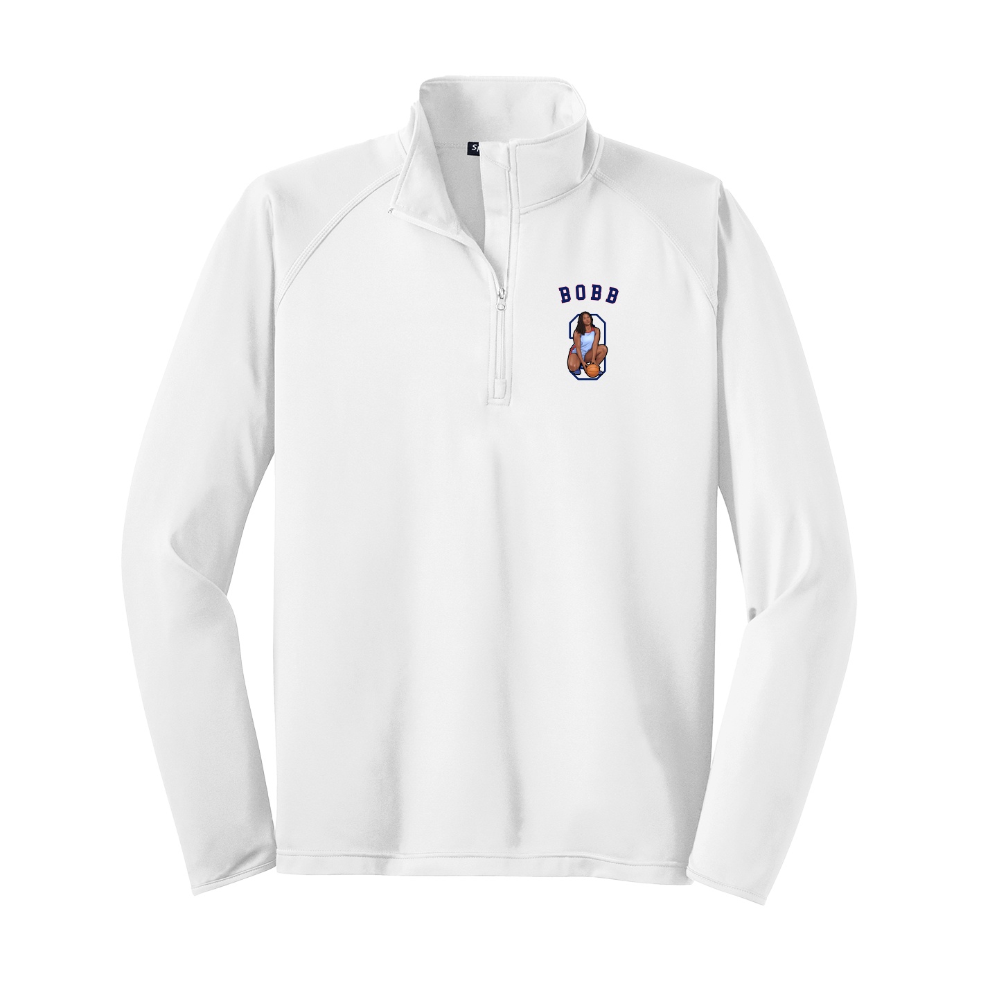 Q-Zip Pullover — Shirsey Arch in White