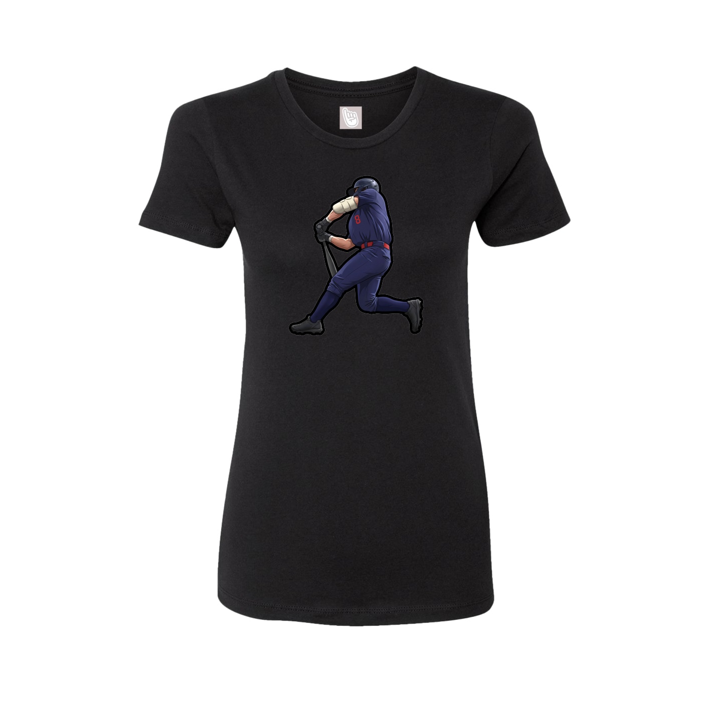 Womens Tee — Name Vertical in Black