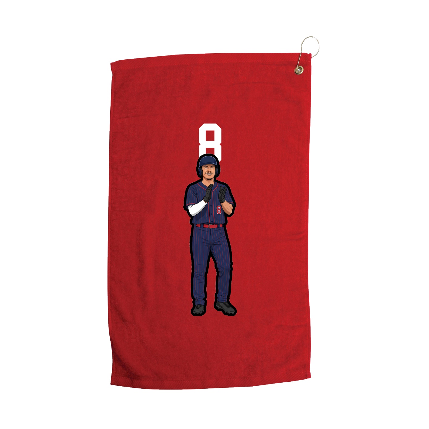 Golf Towel — Number Top in Red