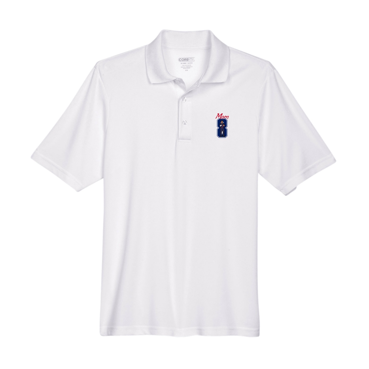 Performance Polo — Mothers Day Shirsey in White