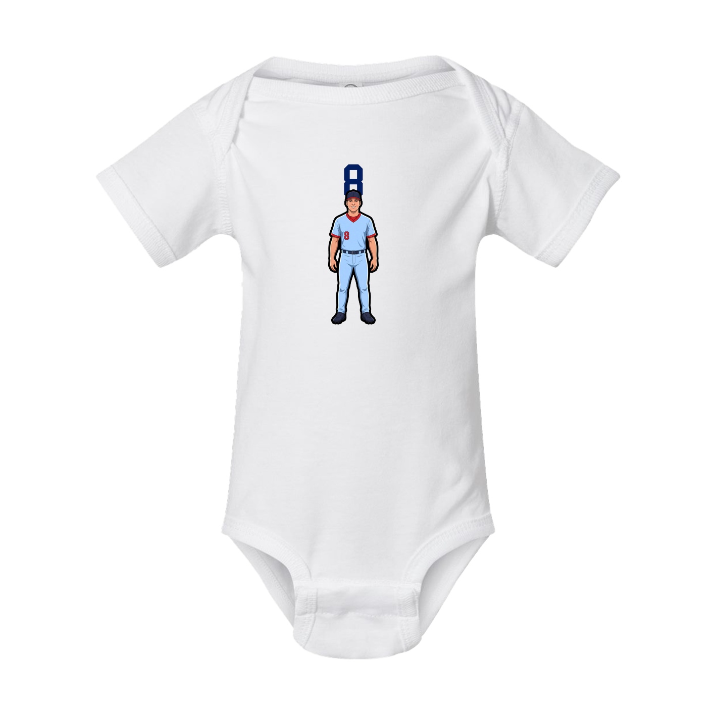Baby Onesie — Number Top in White