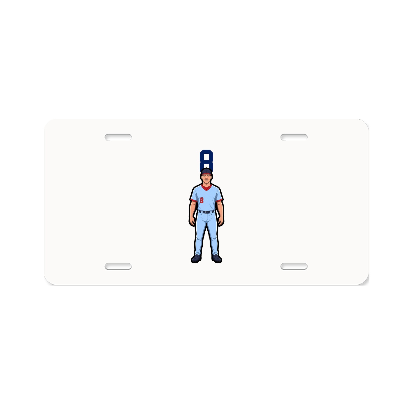 License Plate — Number Top in Classic