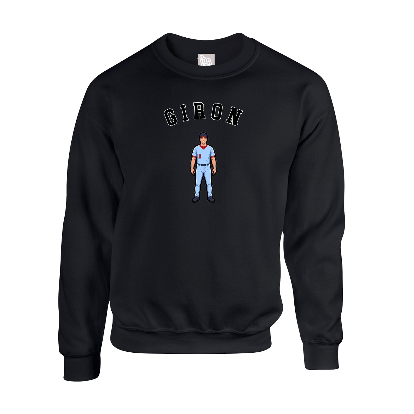Fleece Crew — Shirsey Arch in Black