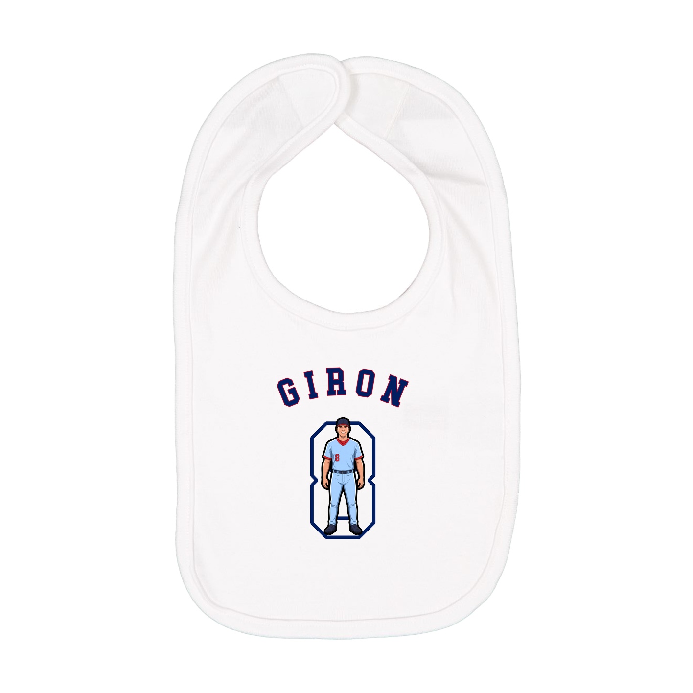 Infant Bib — Shirsey Arch in White