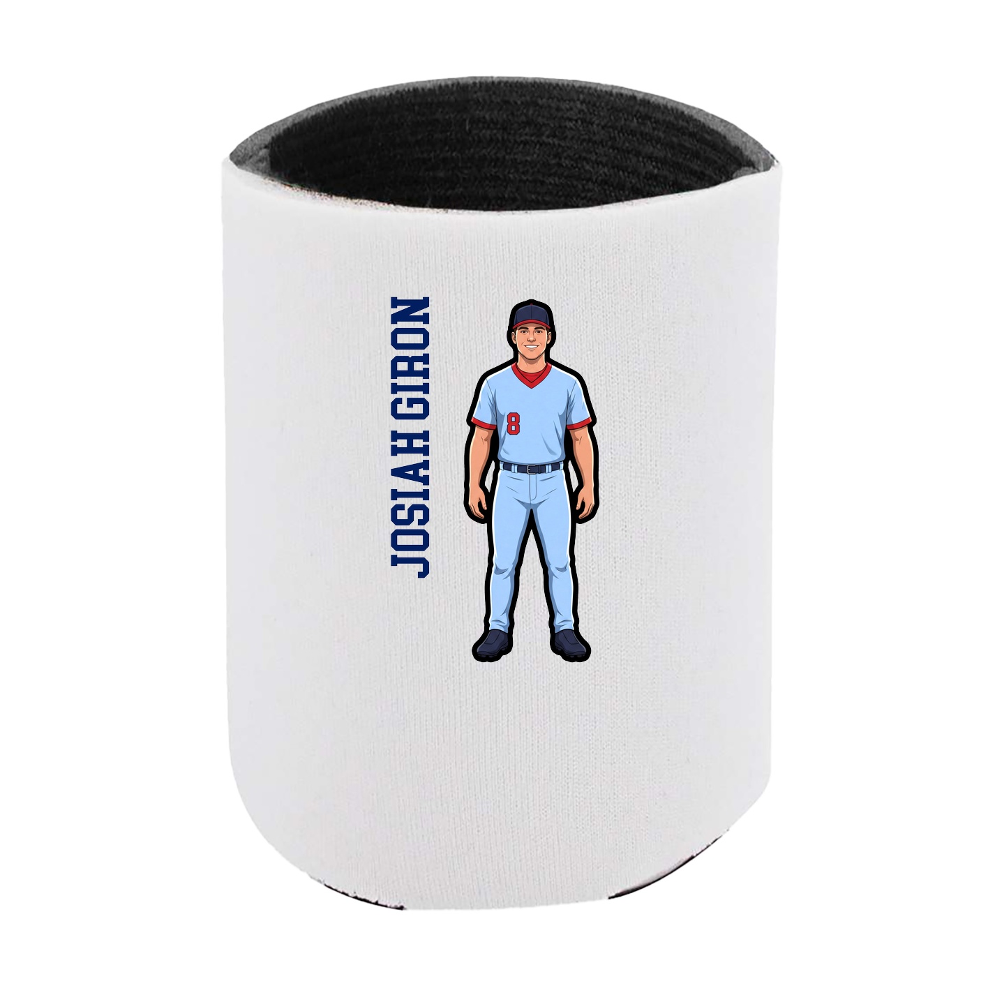 Can Holder — Name Vertical in White