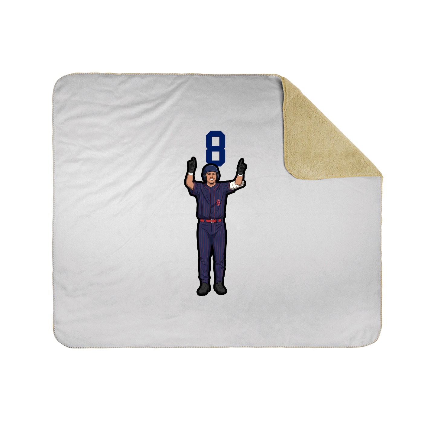 Throw Blanket — Number Top in White