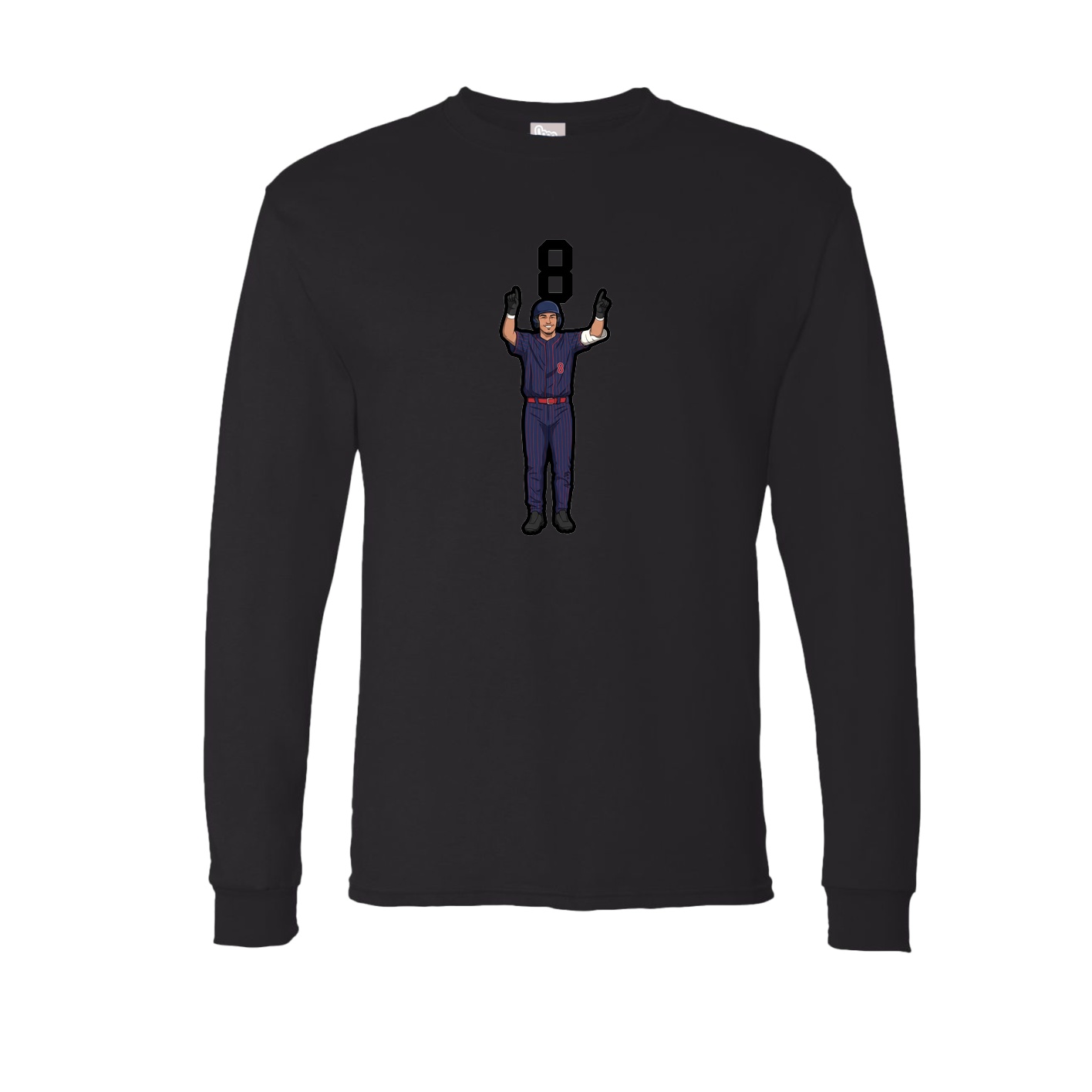 Long Sleeve Tee — Number Top in Black