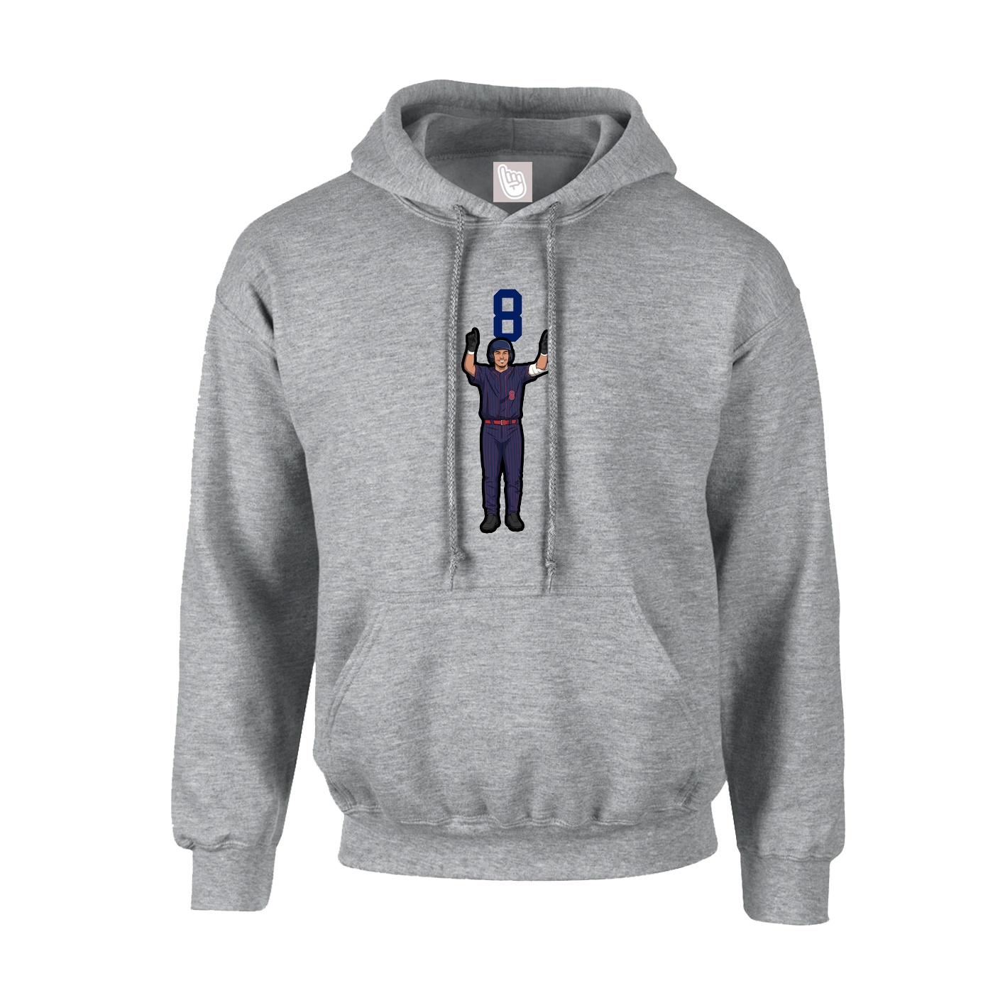 Hoodie — Number Top in Grey