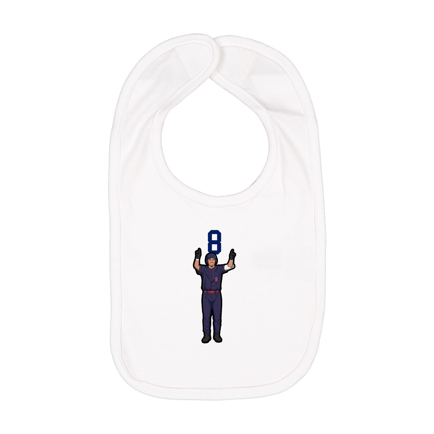 Infant Bib — Number Top in White