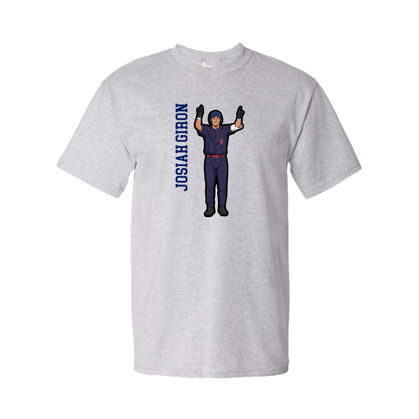 Tee — Name Vertical in Grey