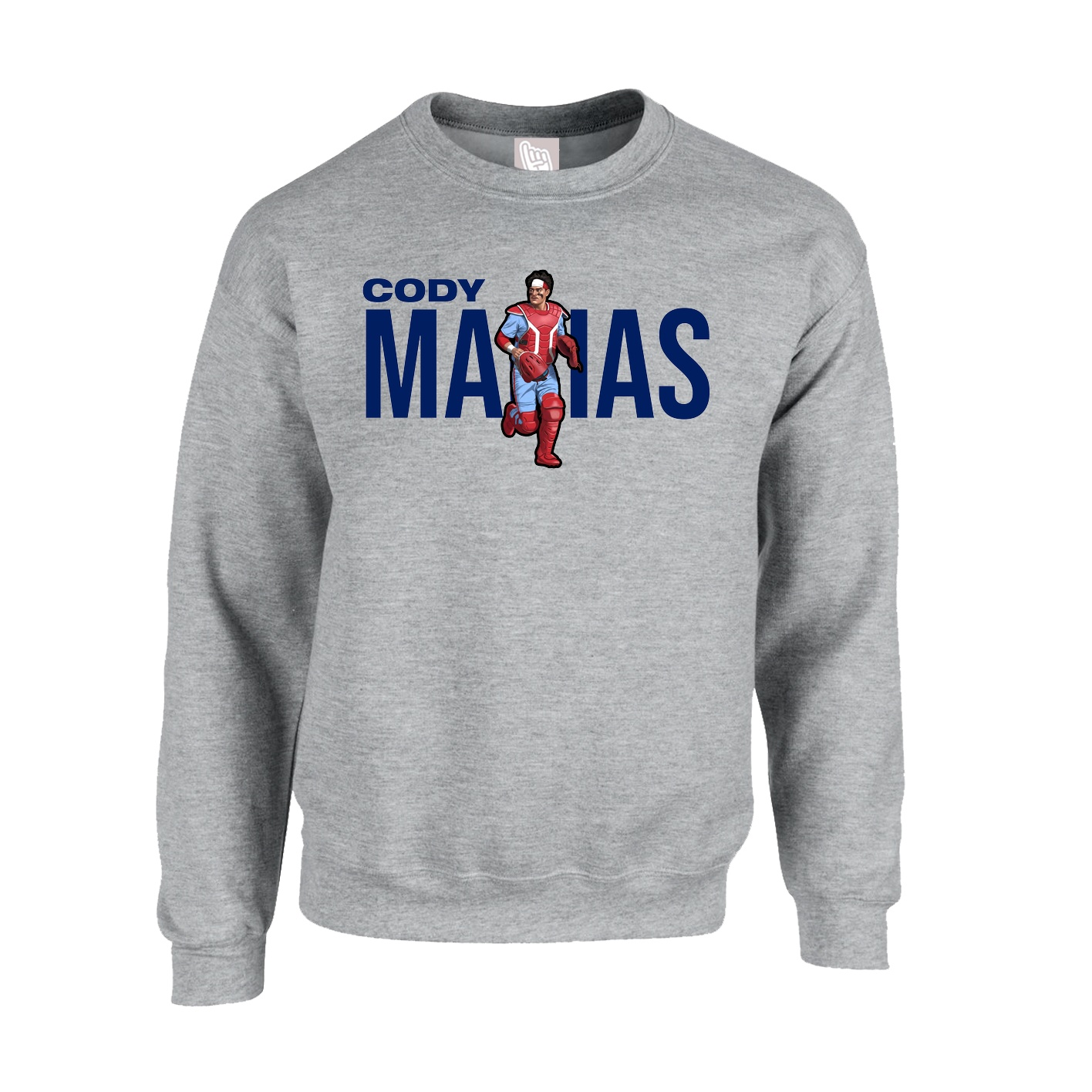 Fleece Crew — Player Name in Grey
