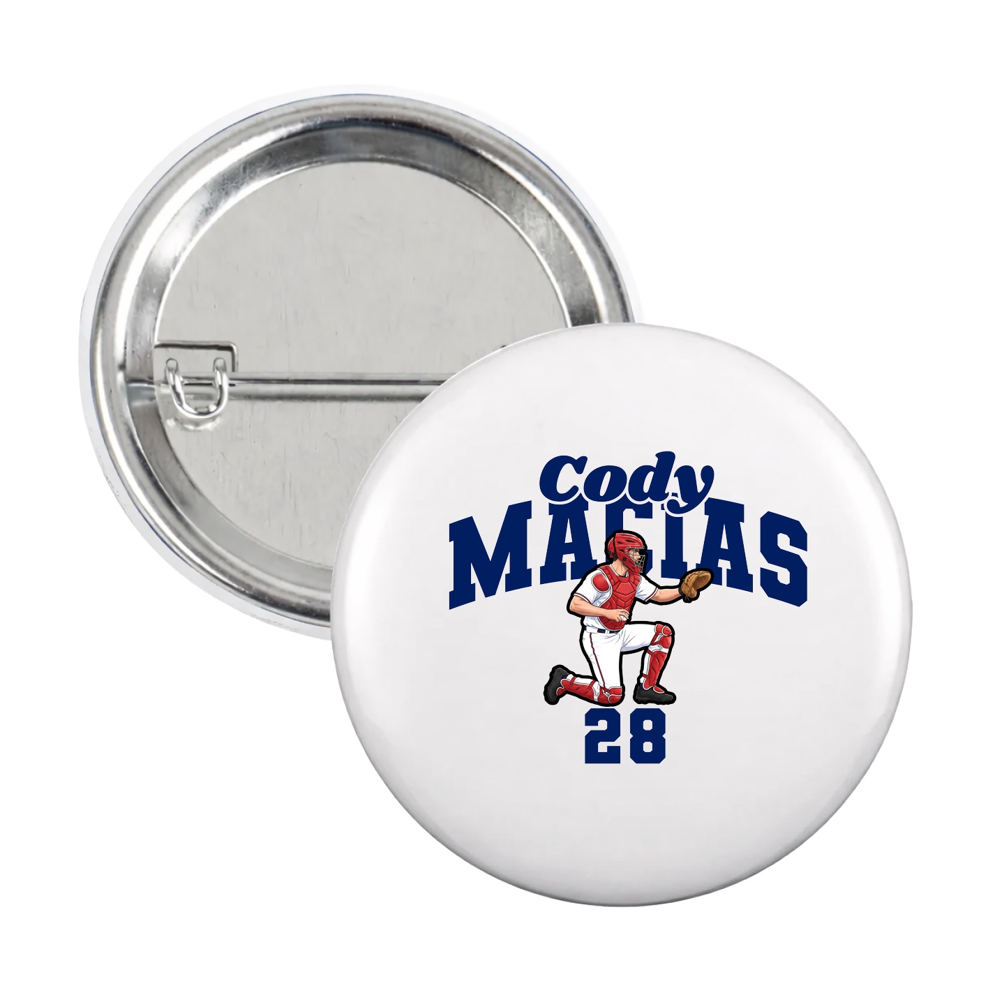 Game Day Button — Signature Arch in White
