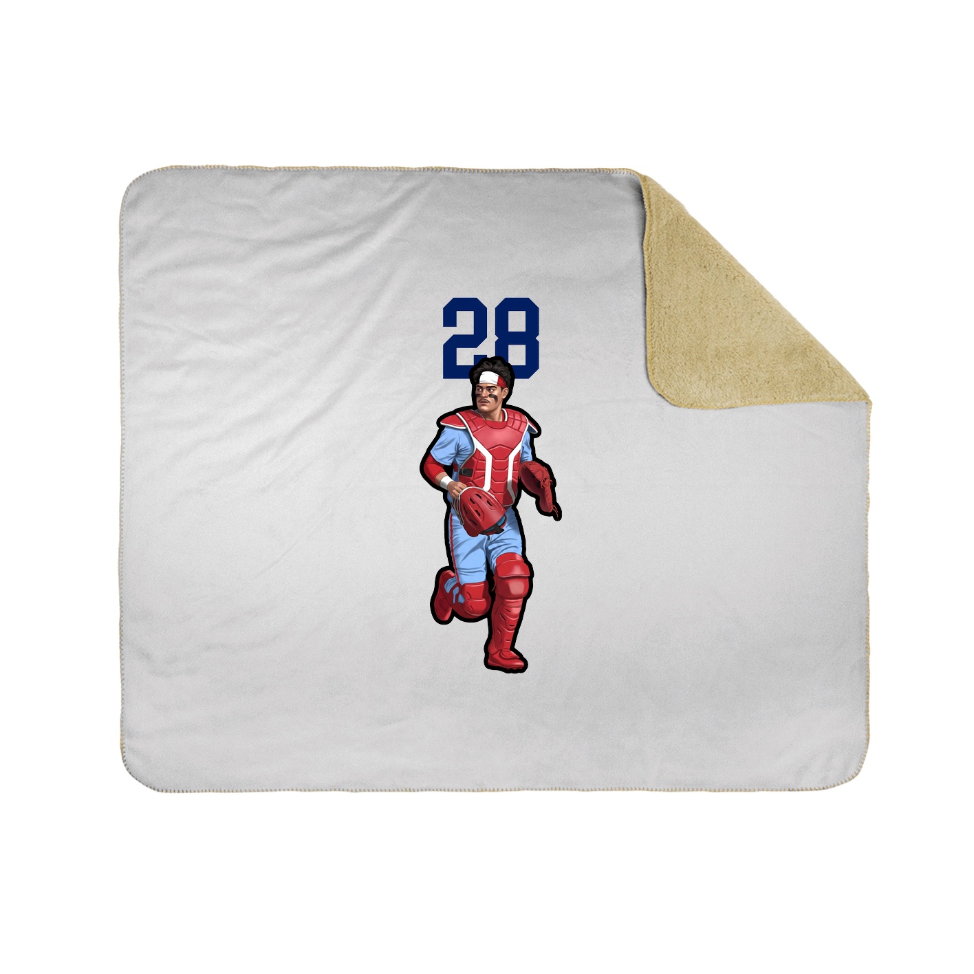 Throw Blanket — Number Top in White