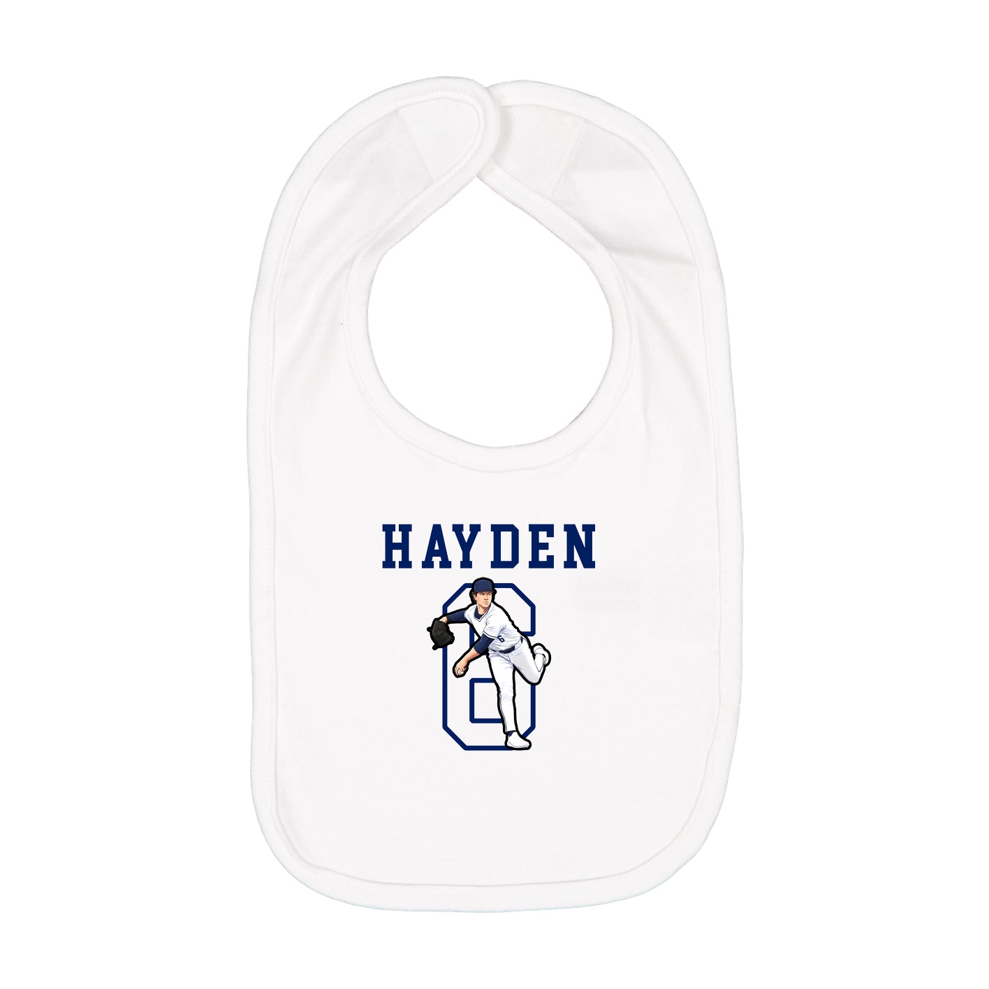 Infant Bib — Shirsey in White