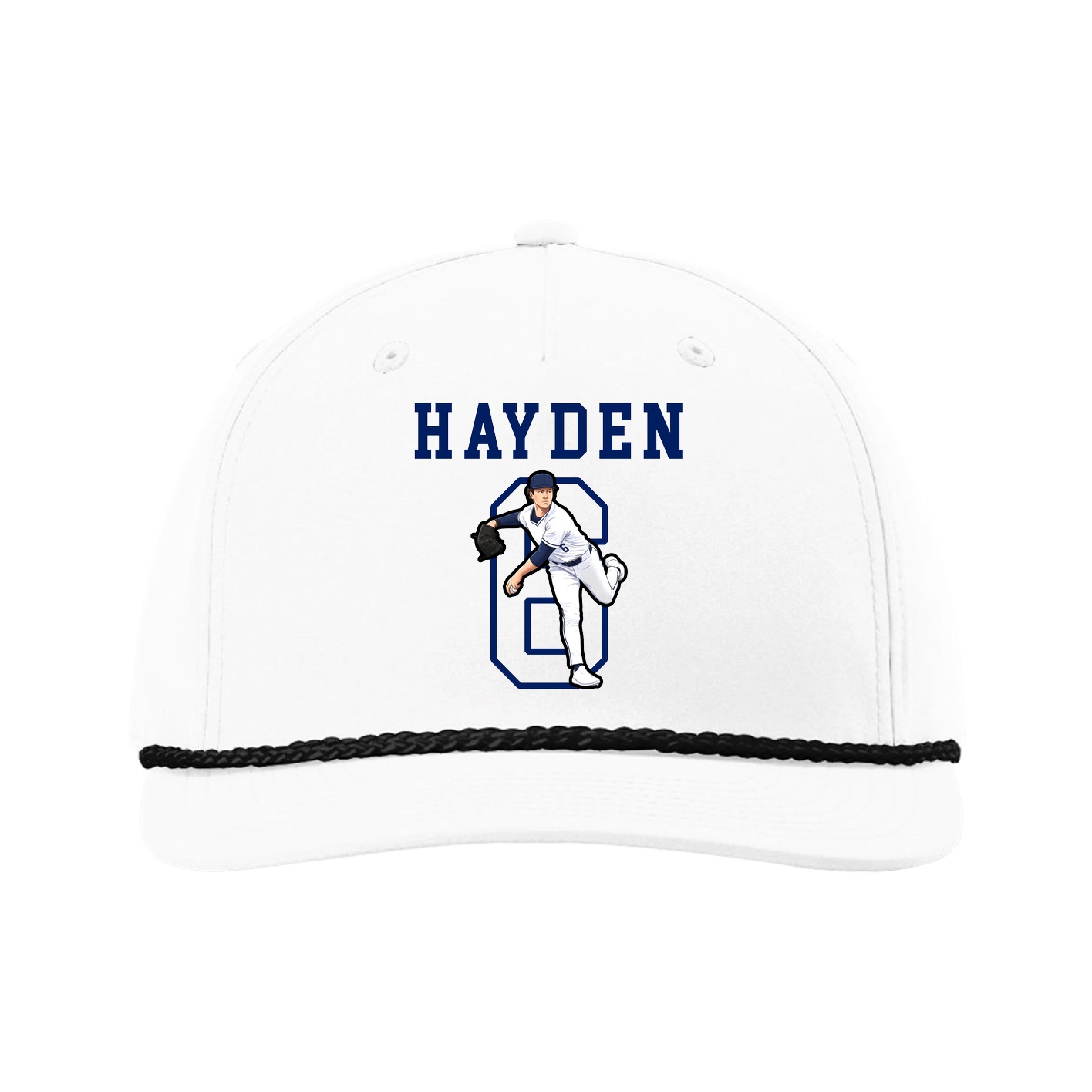 Five-Panel Classic Rope Cap — Shirsey in White