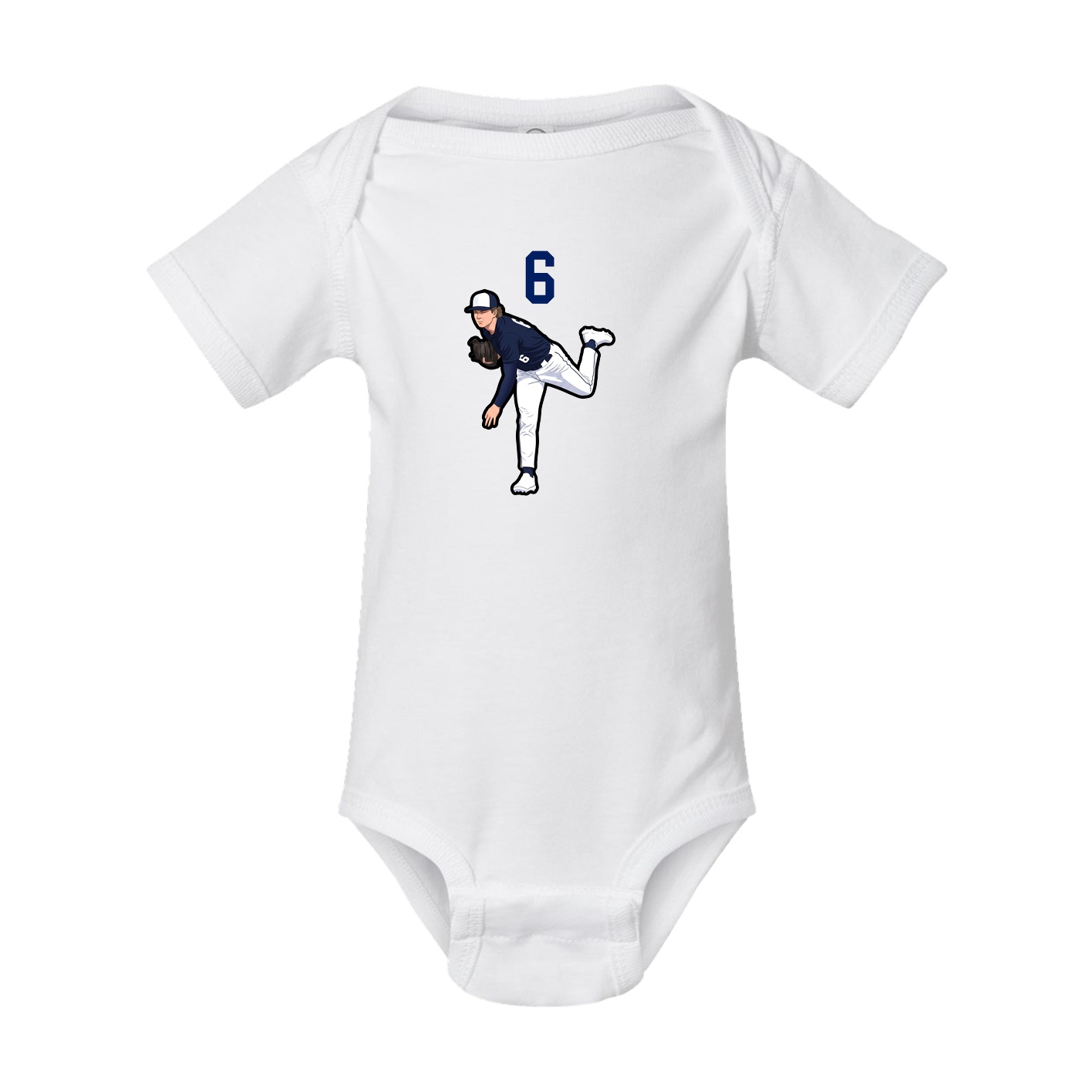 Baby Onesie — Number Top in White