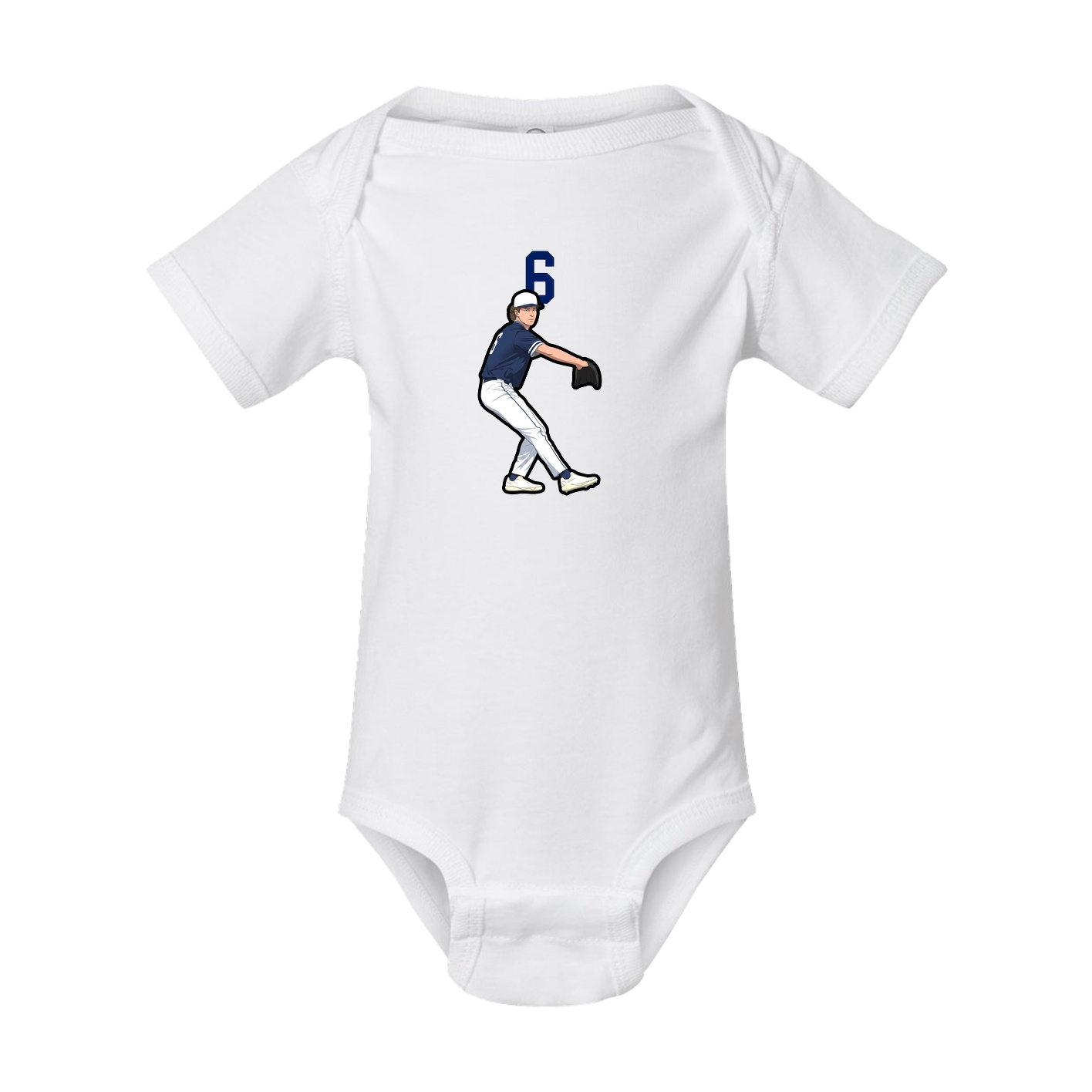 Baby Onesie — Number Top in White