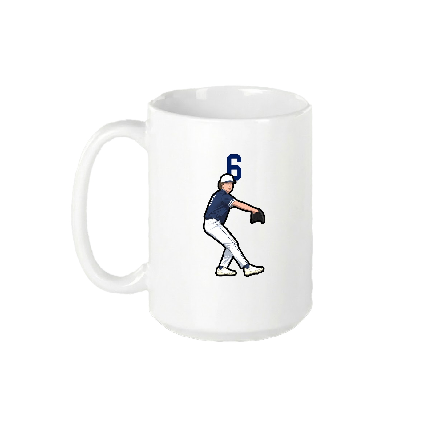 15oz Coffee Mug — Number Top in White