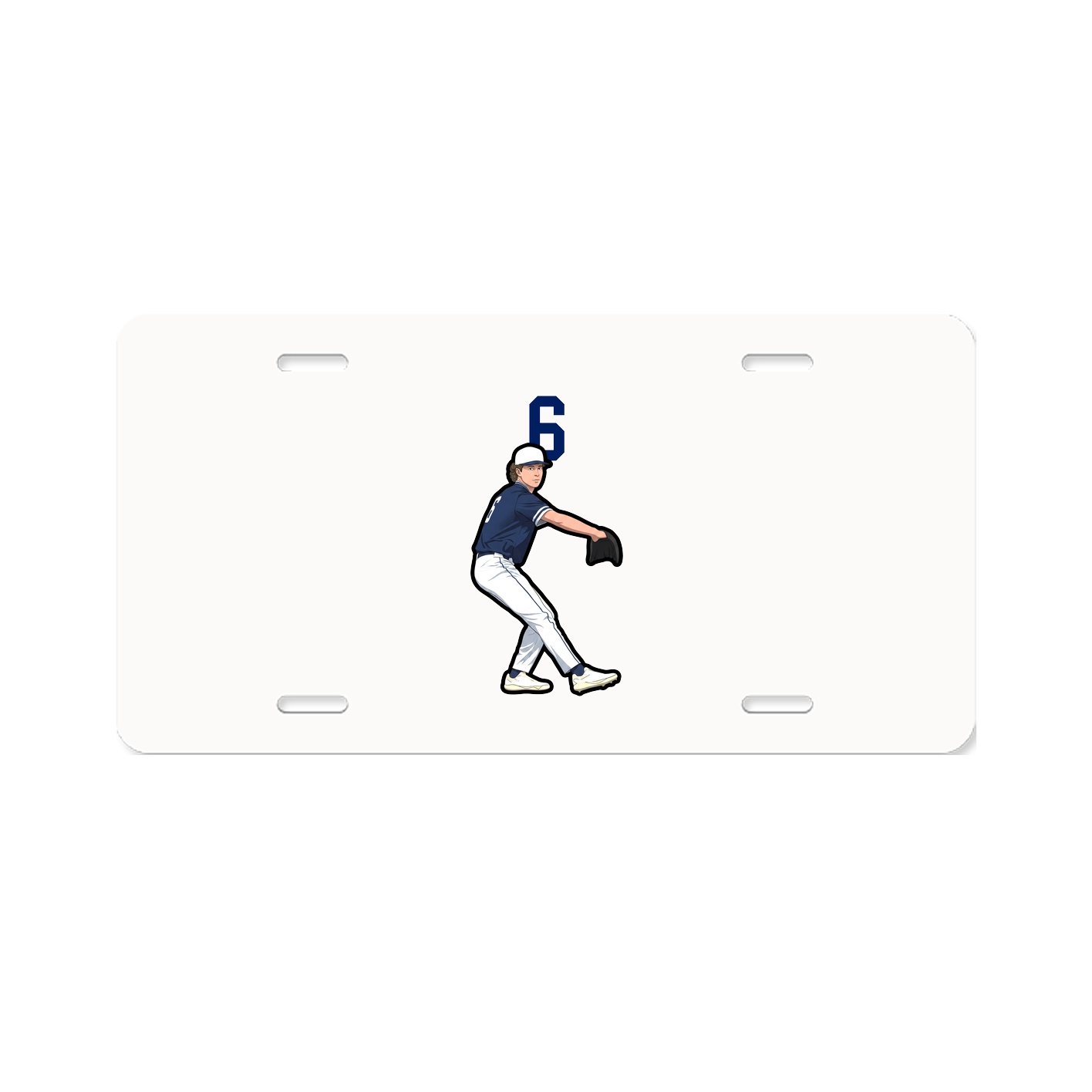 License Plate — Number Top in Classic