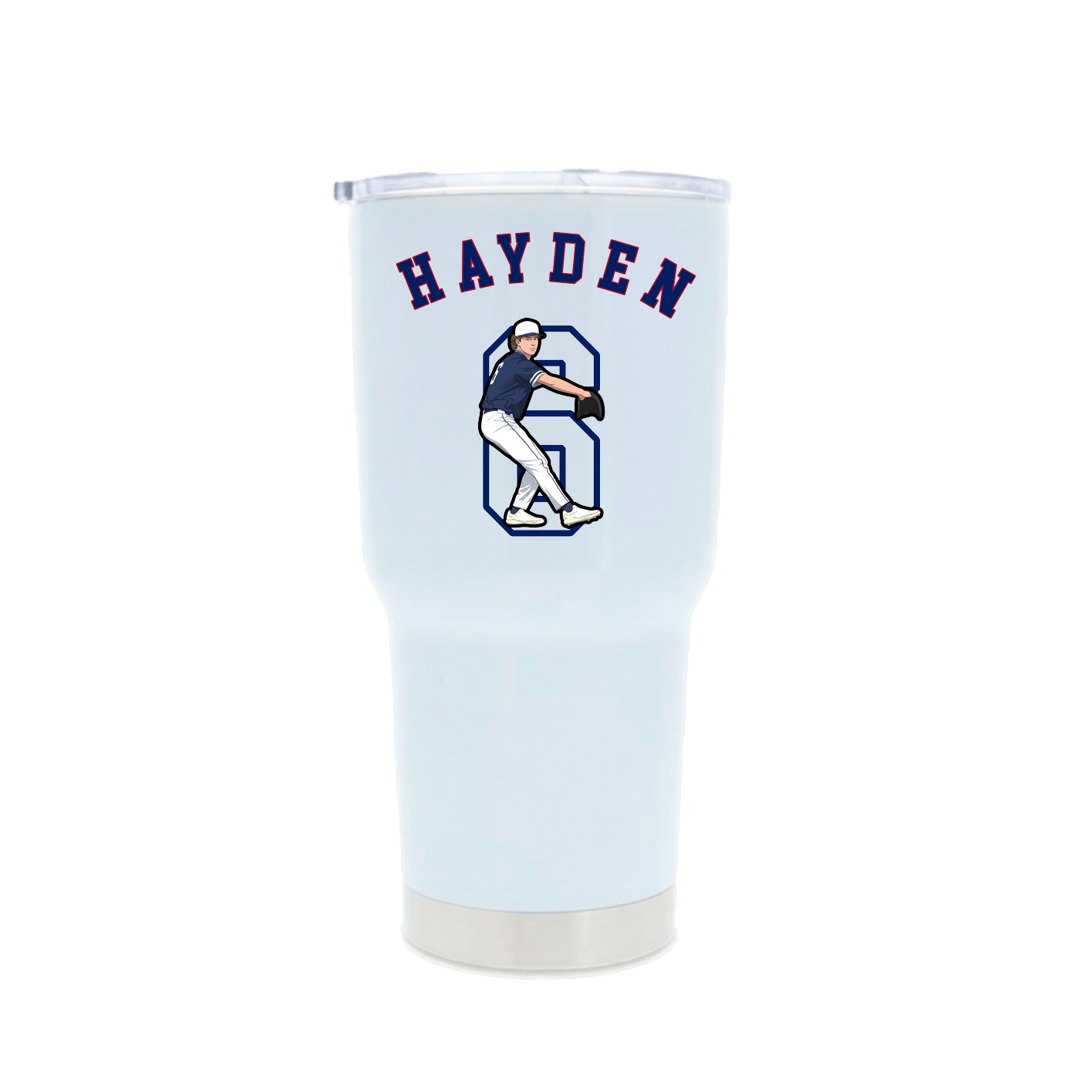 30oz Stainless Steel Tumbler — Shirsey Arch in White