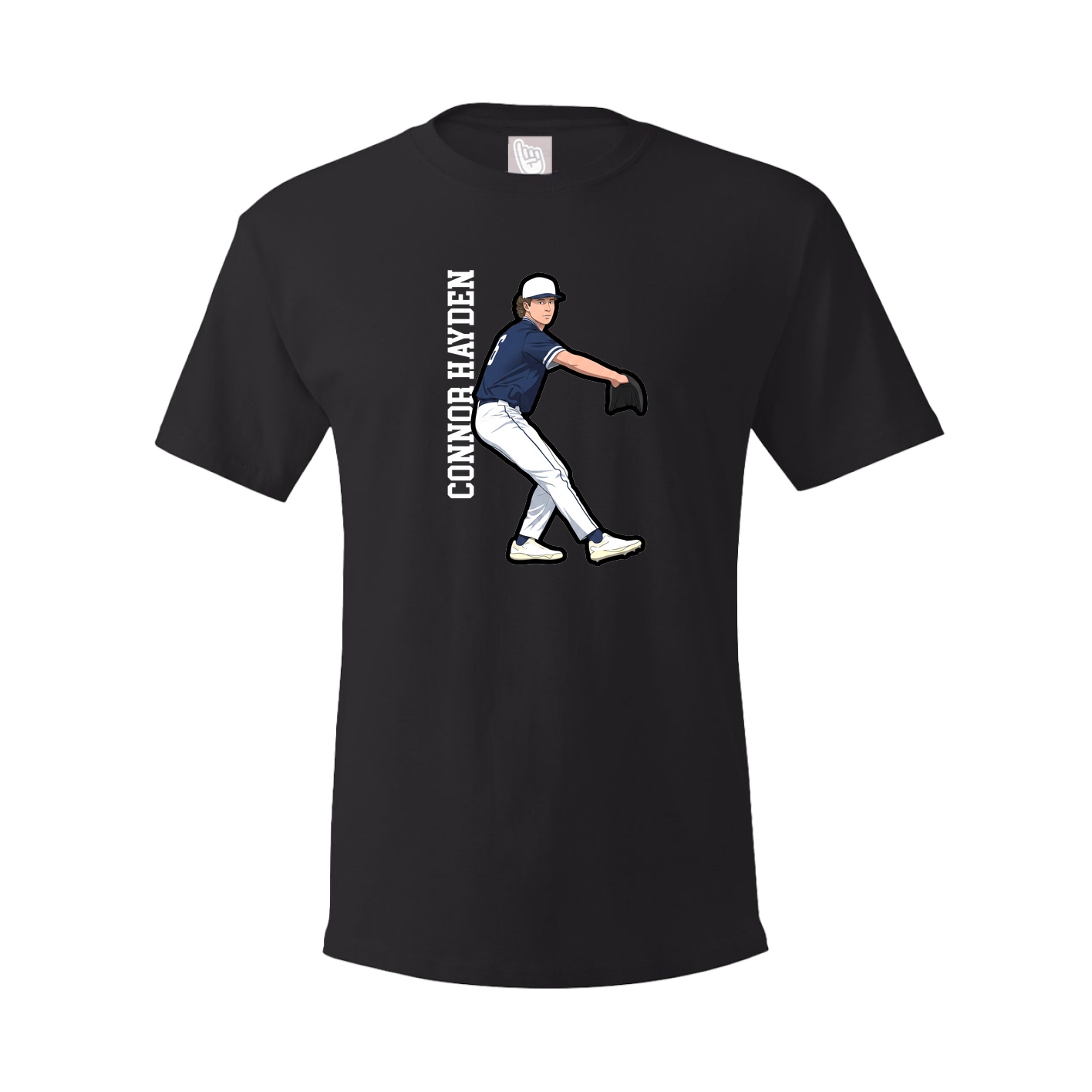 Youth Tee — Name Vertical in Black