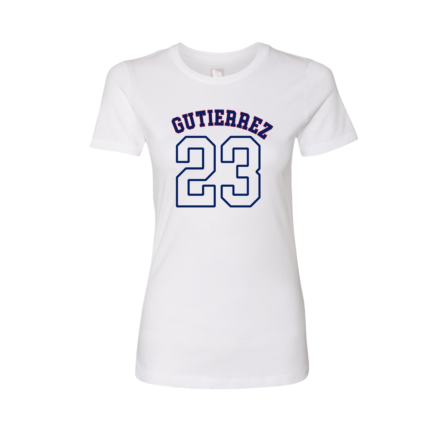 Fitted Women's Tee — Shirsey Arch in White