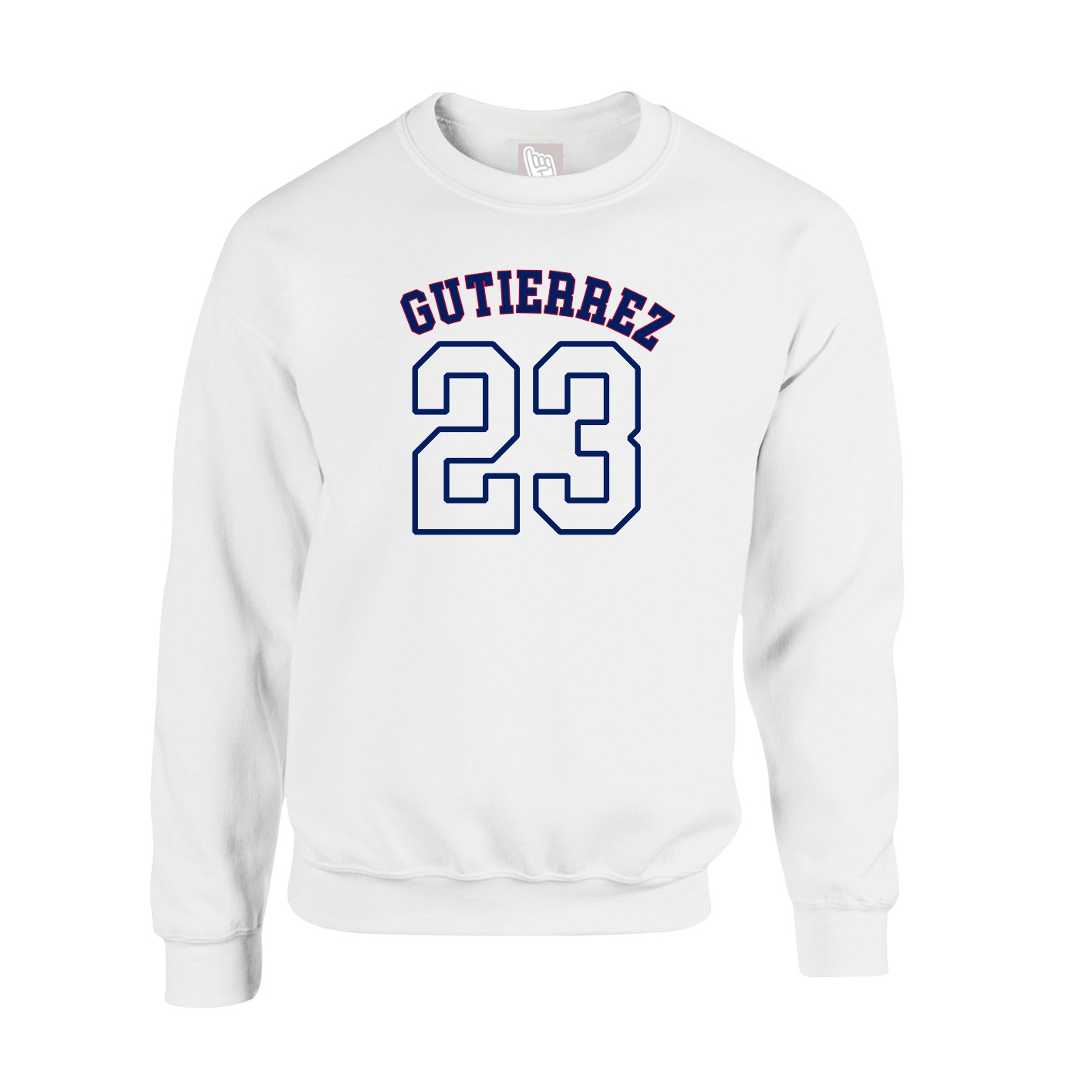 Fleece Crew — Shirsey Arch in White