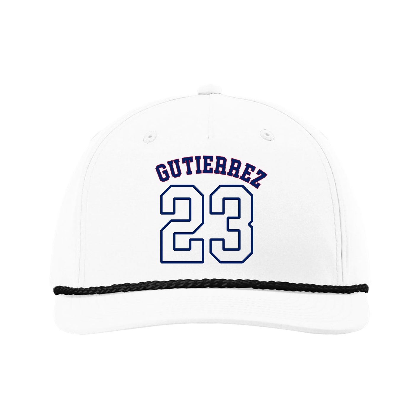 Five-Panel Classic Rope Cap — Shirsey Arch in White