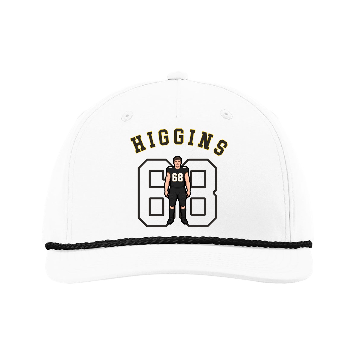 Five-Panel Classic Rope Cap — Shirsey Arch in White