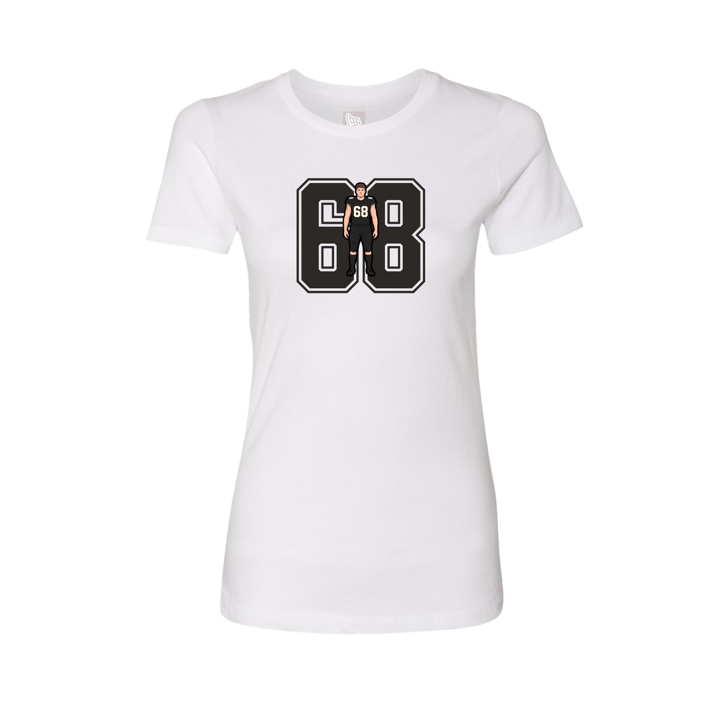 Womens Tee — Number in White