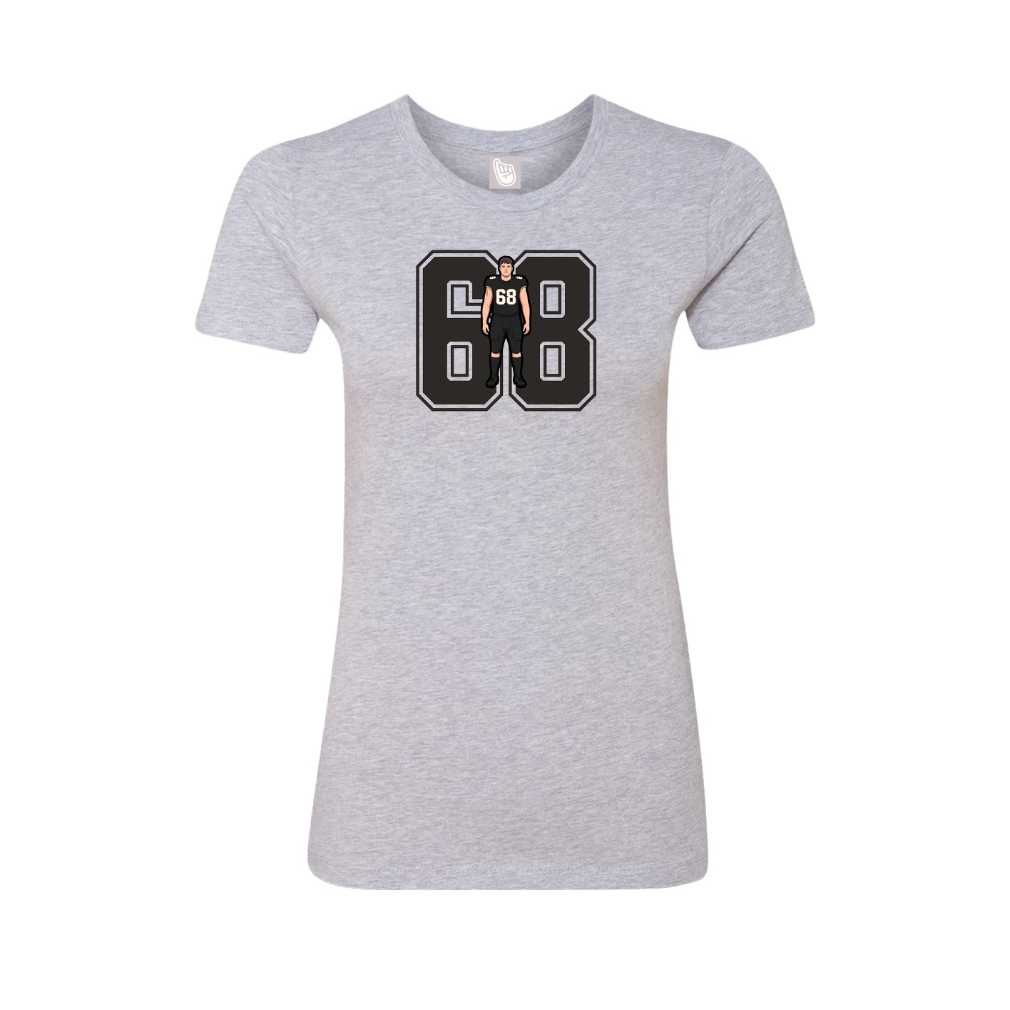 Womens Tee — Number in Grey