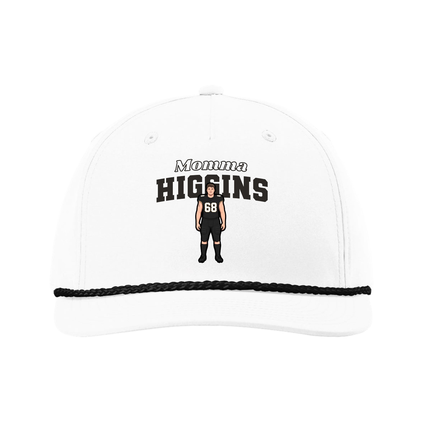 Five-Panel Classic Rope Cap — Mothers Day Block in White