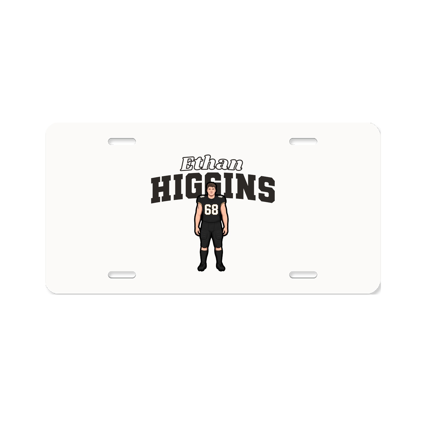 License Plate — Name Arch in Classic