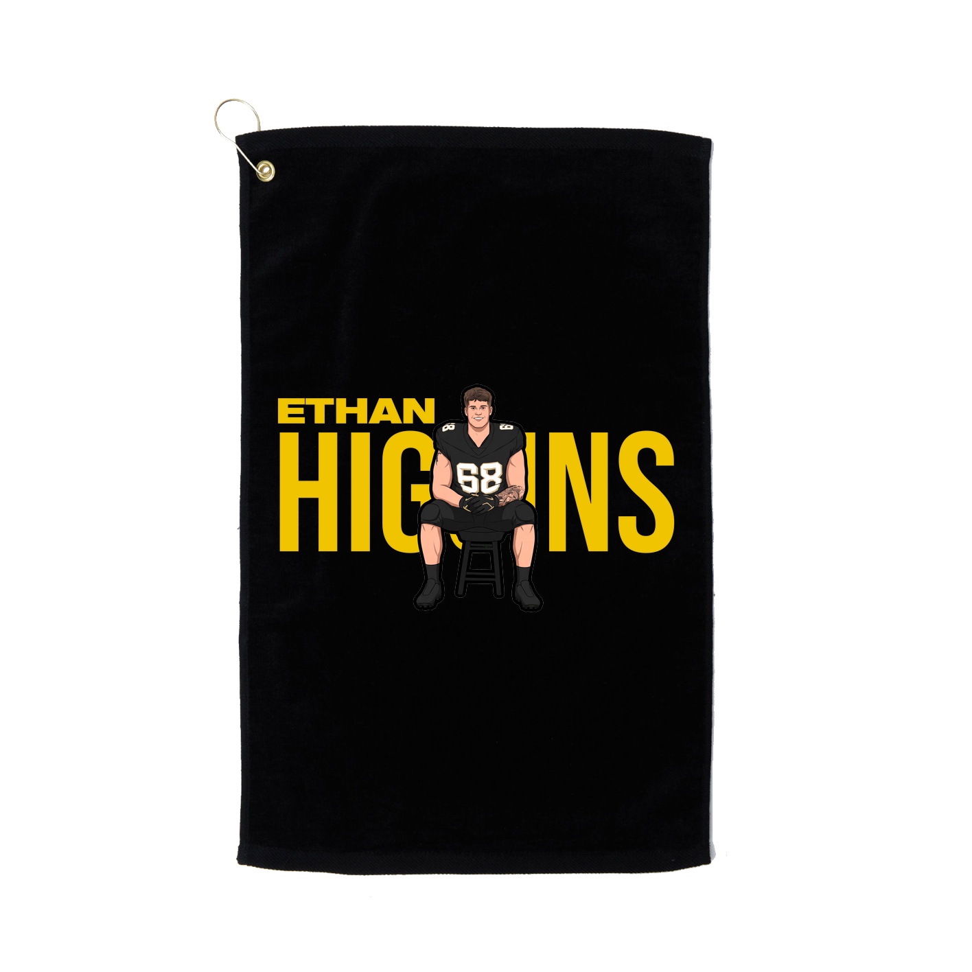 Golf Towel — Player Name in Black