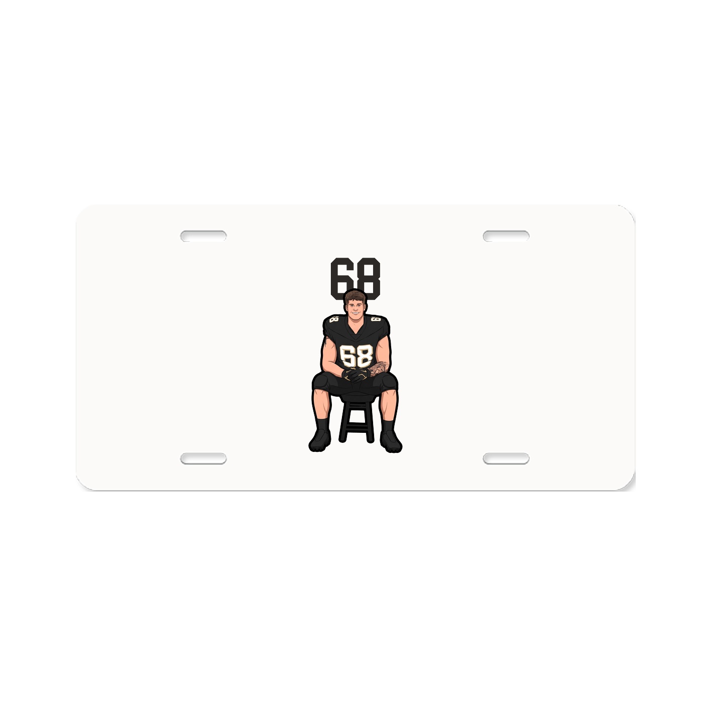 License Plate — Number Top in Classic