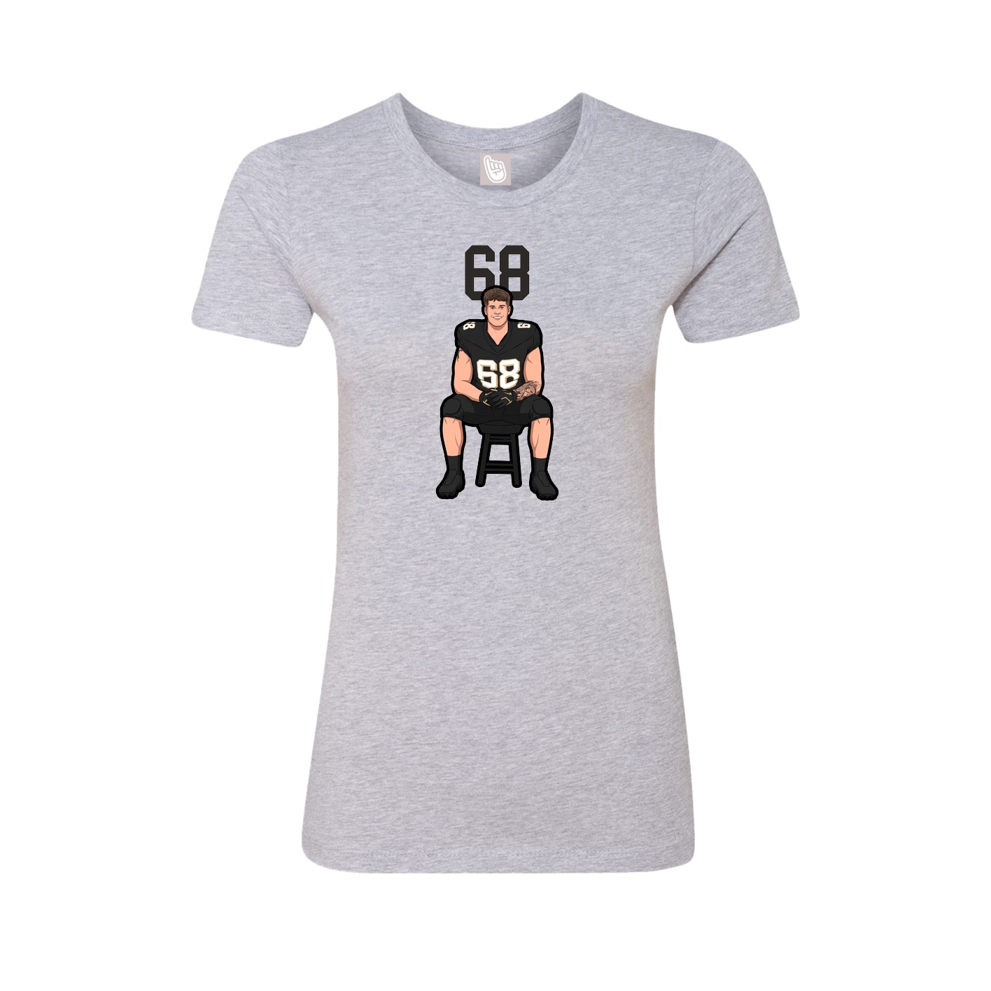Womens Tee — Number Top in Grey