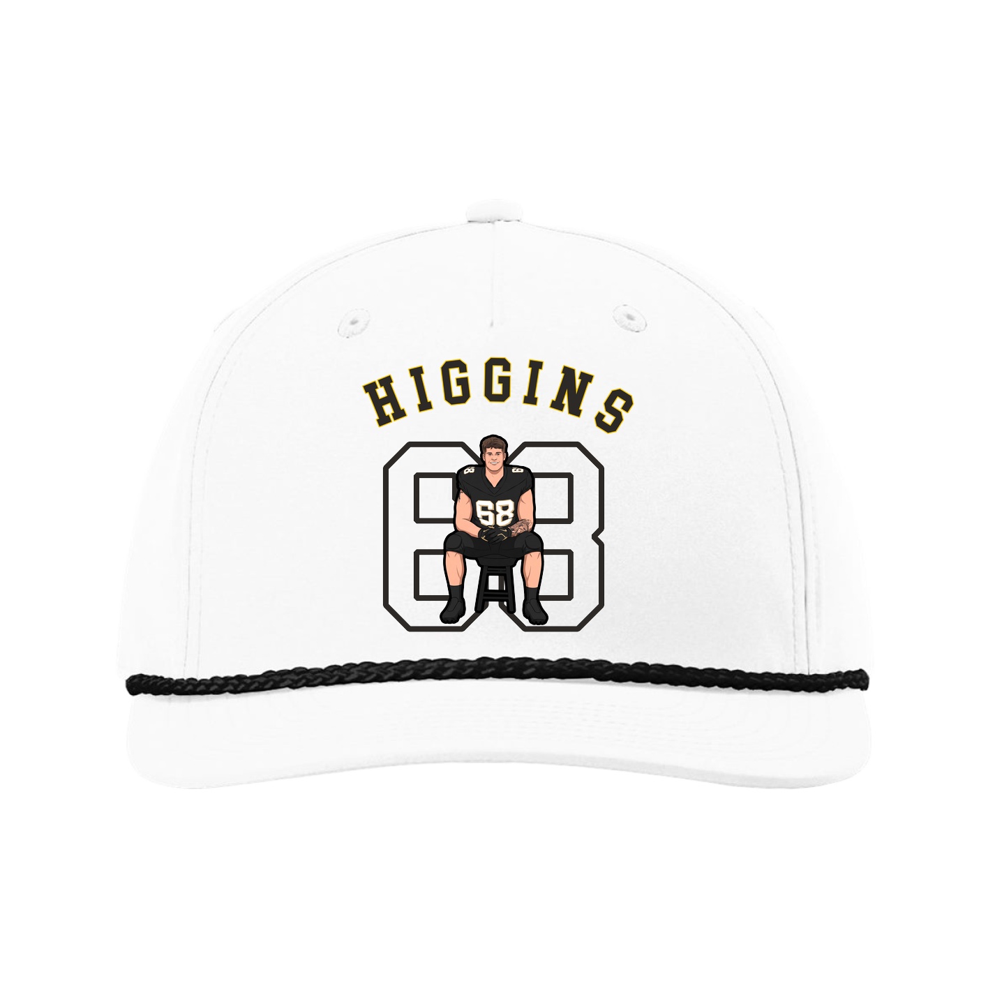 Five-Panel Classic Rope Cap — Shirsey Arch in White
