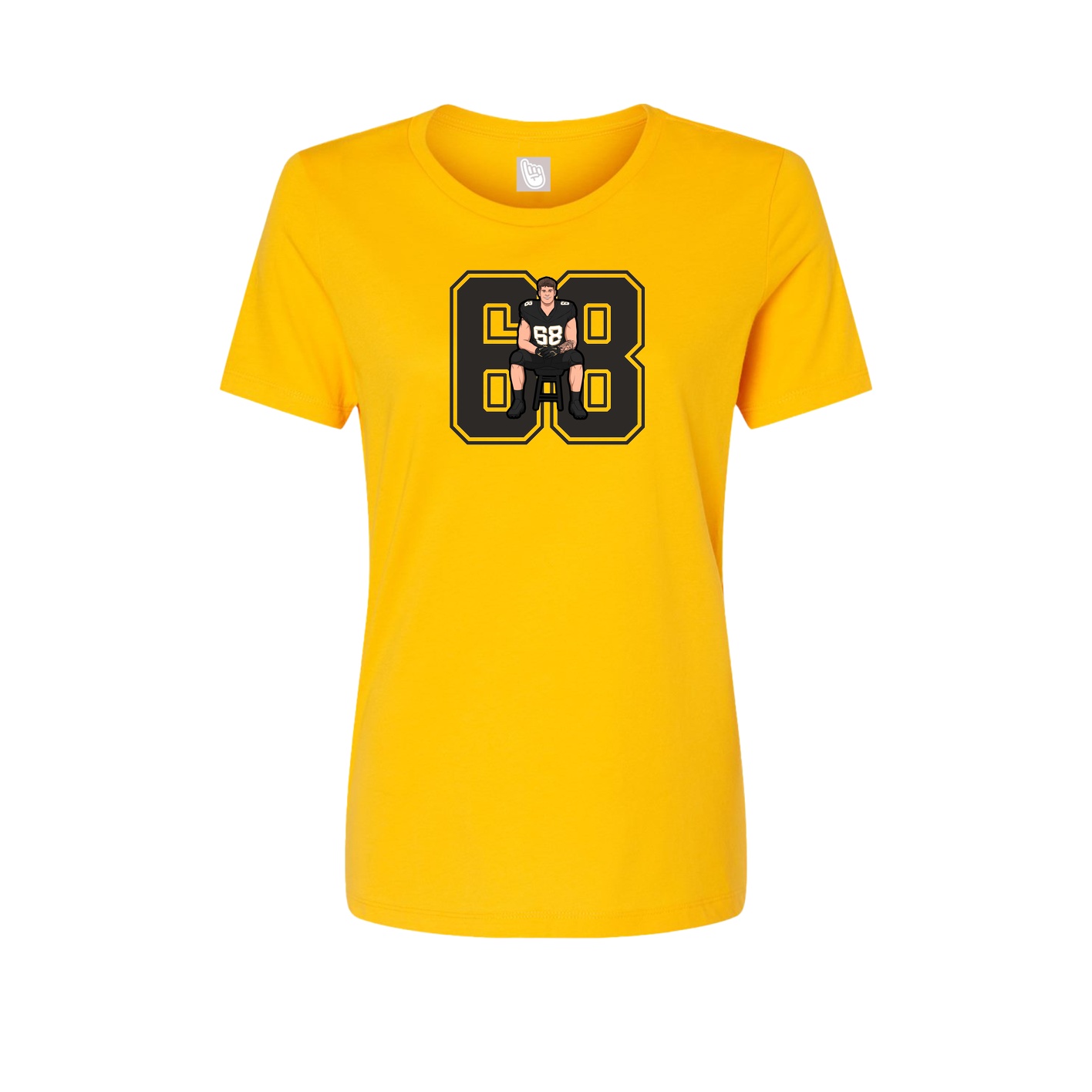 Womens Tee — Number in Gold