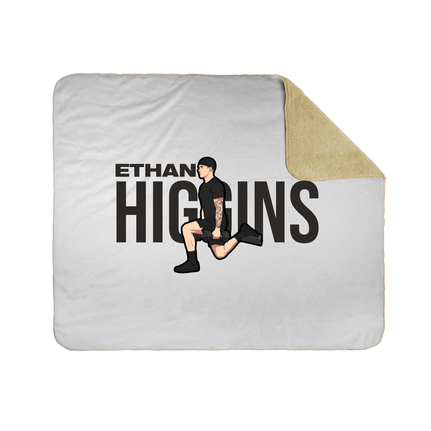 Throw Blanket — Player Name in White