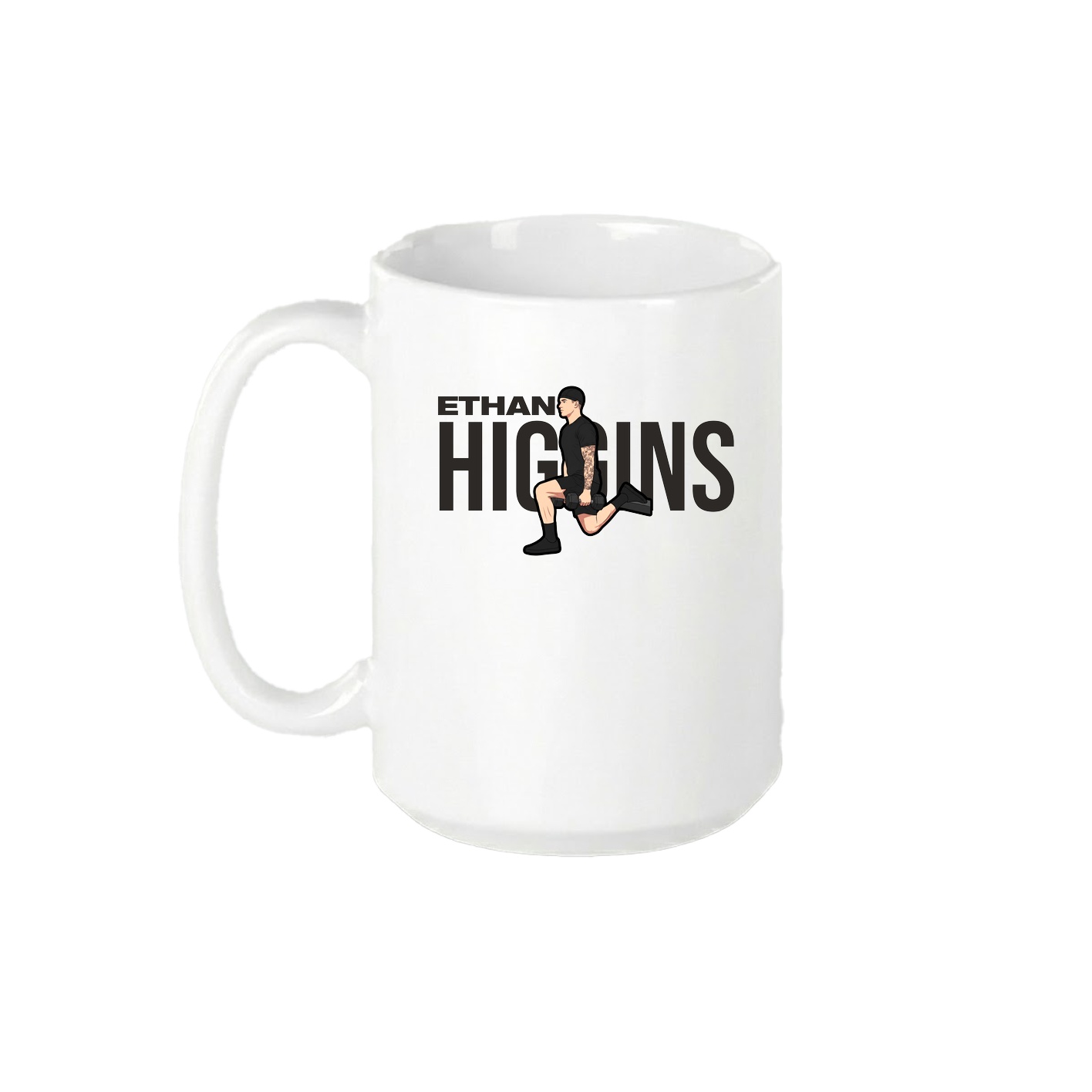 15oz Coffee Mug — Player Name in White
